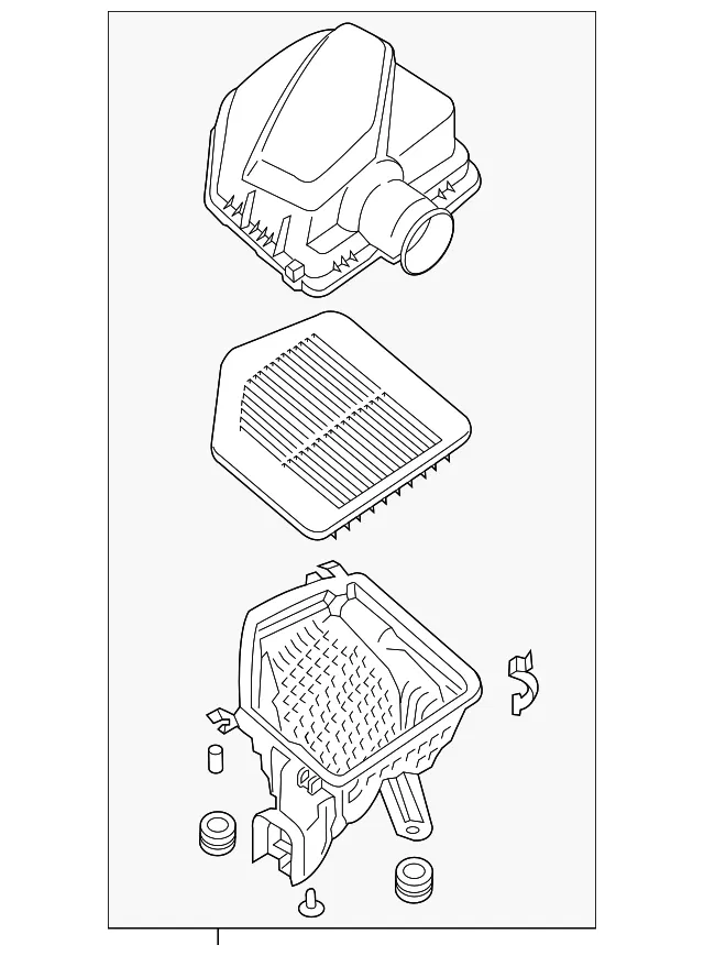 Air Cleaner Assembly - Passenger Side (RH) - Kia (28122-J6110)