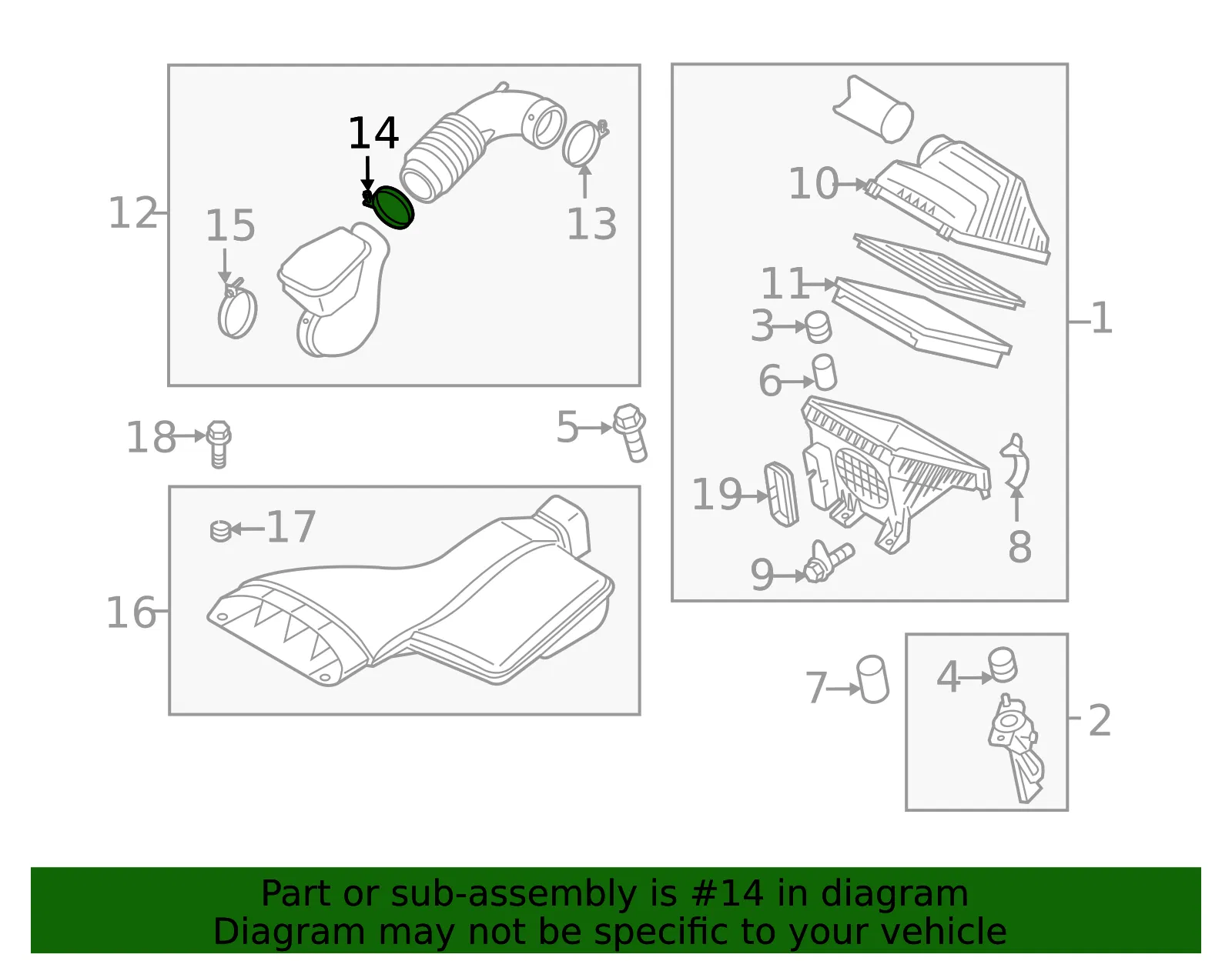 Engine Air Duct Clamp - Kia (28192-2E500) - view 2