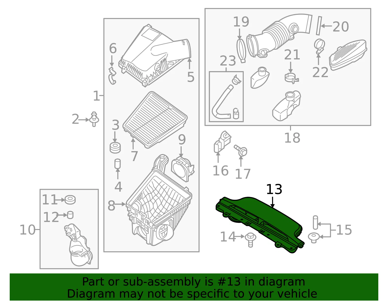 Lower Duct - Kia (28210-3T000) - view 2