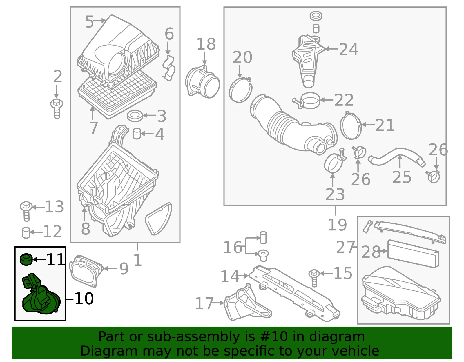 Air Duct - Kia (28210-3T450) - view 2