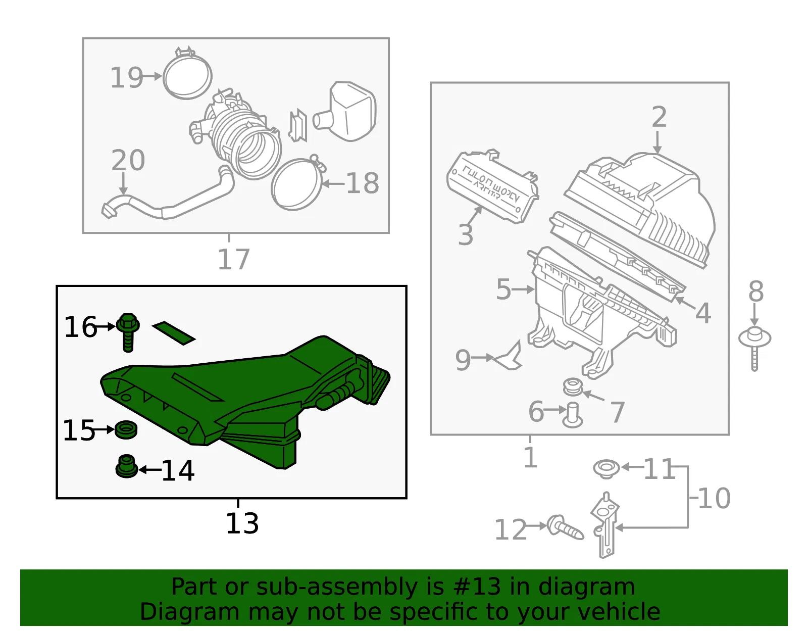 Intake Duct - Kia (28210-F6210) - view 2