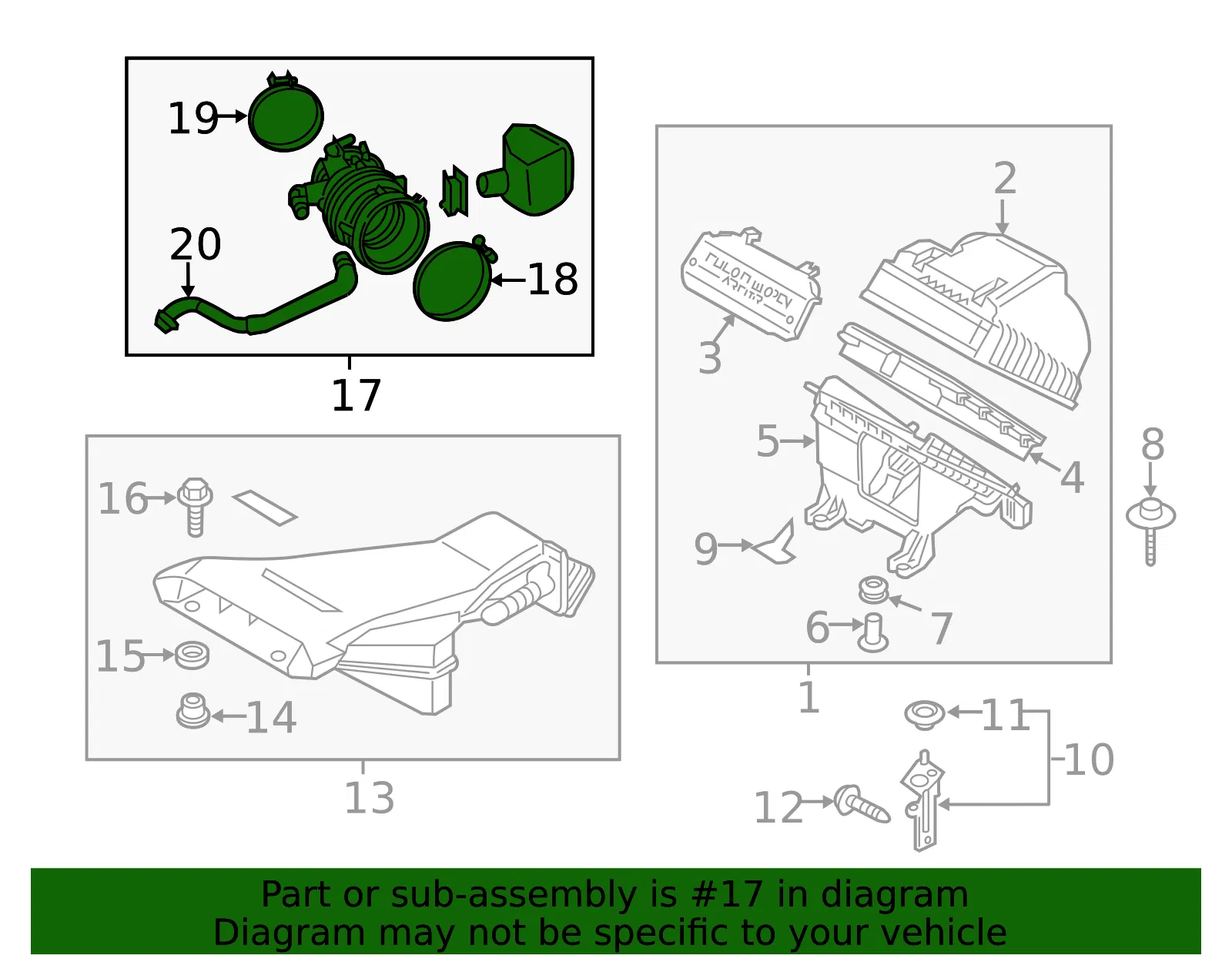 Intake Duct - Kia (28210-F6510) - view 2