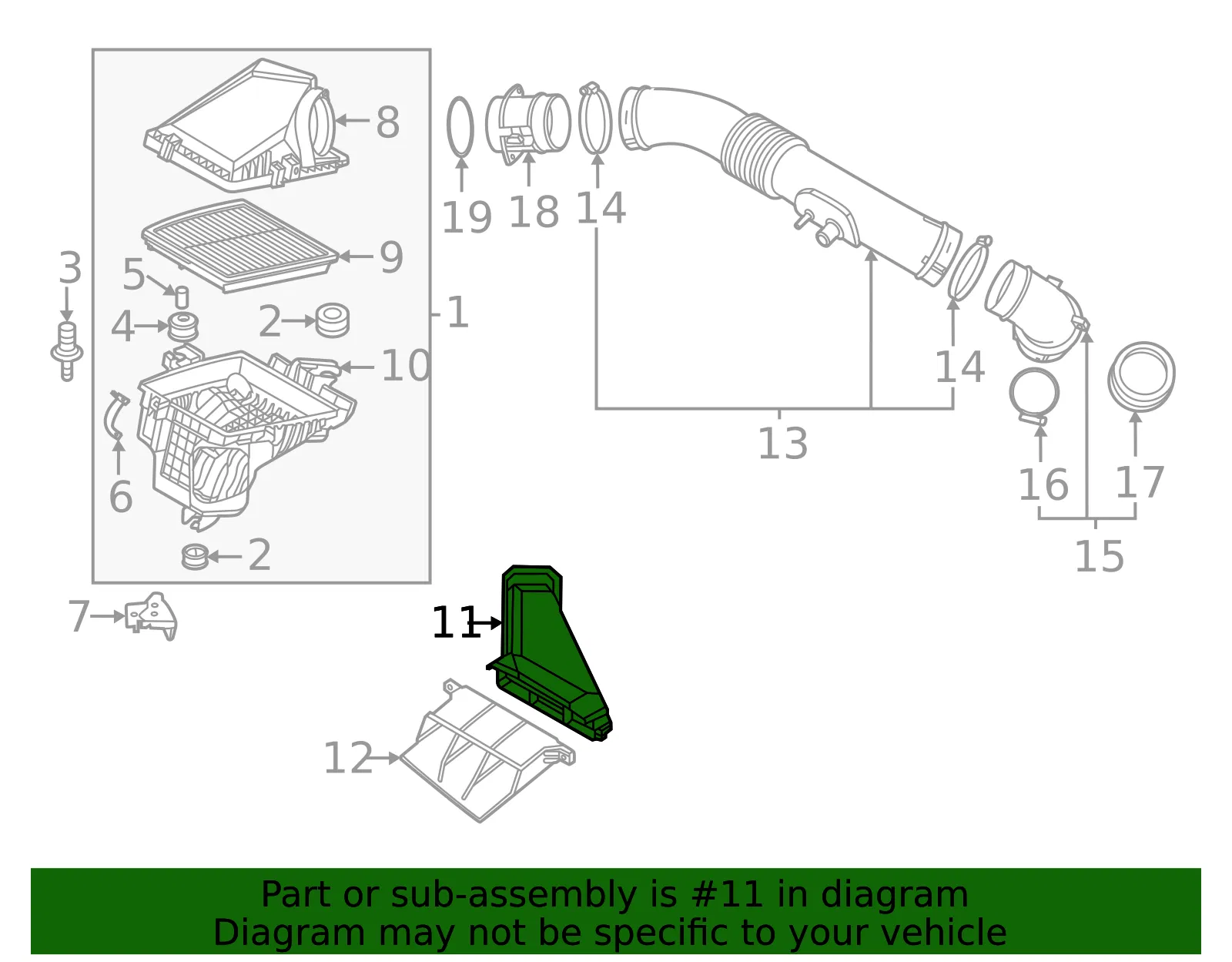 Air Duct - Kia (28210-P0400) - view 2