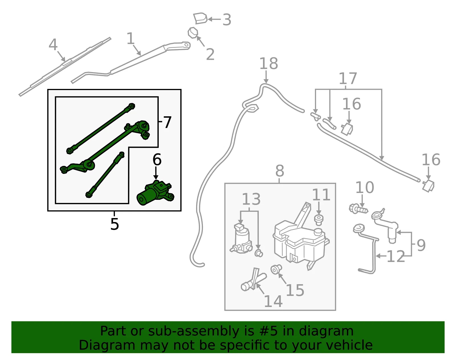 Wiper Linkage - Nissan (28800-3LM1A) - view 3