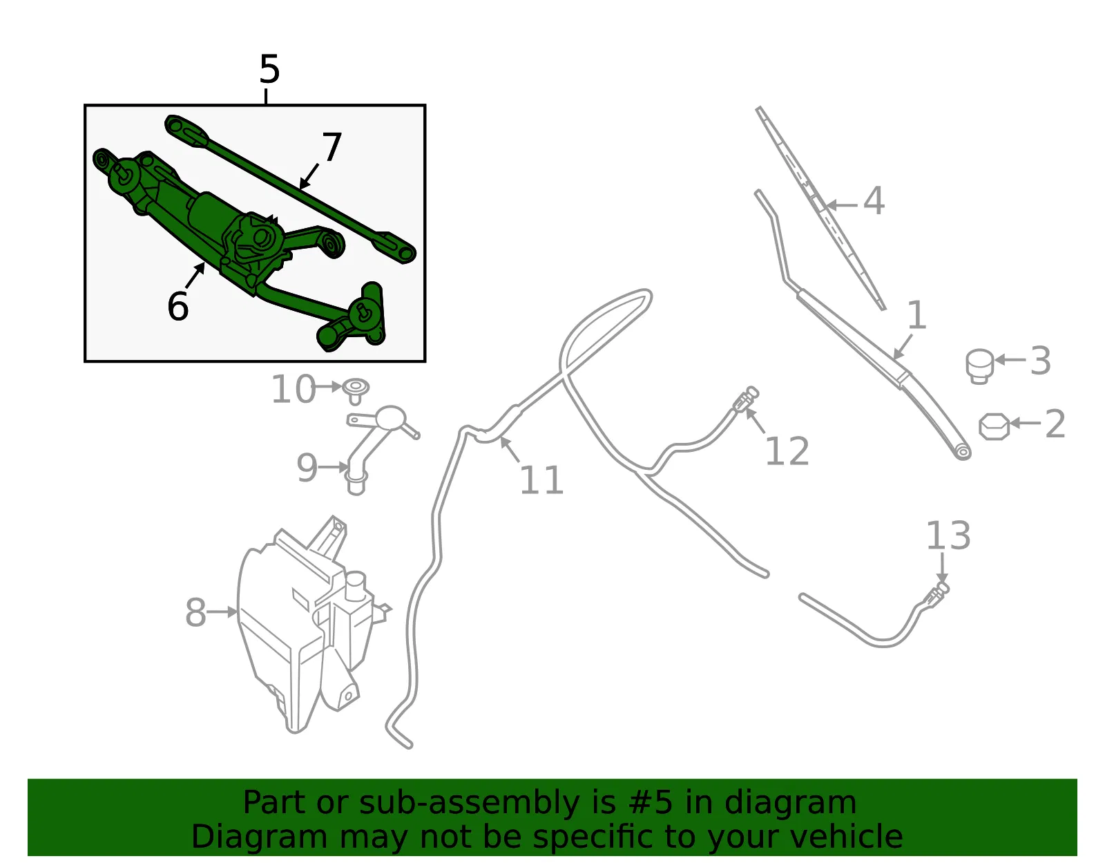 Wiper Linkage - Nissan (28800-3SG1A) - view 2