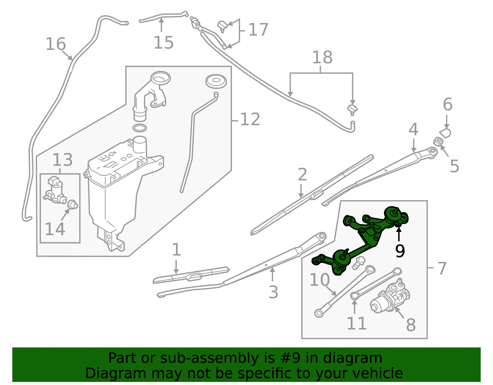 Wiper Linkage - Nissan (28840-3WC0A) - view 2