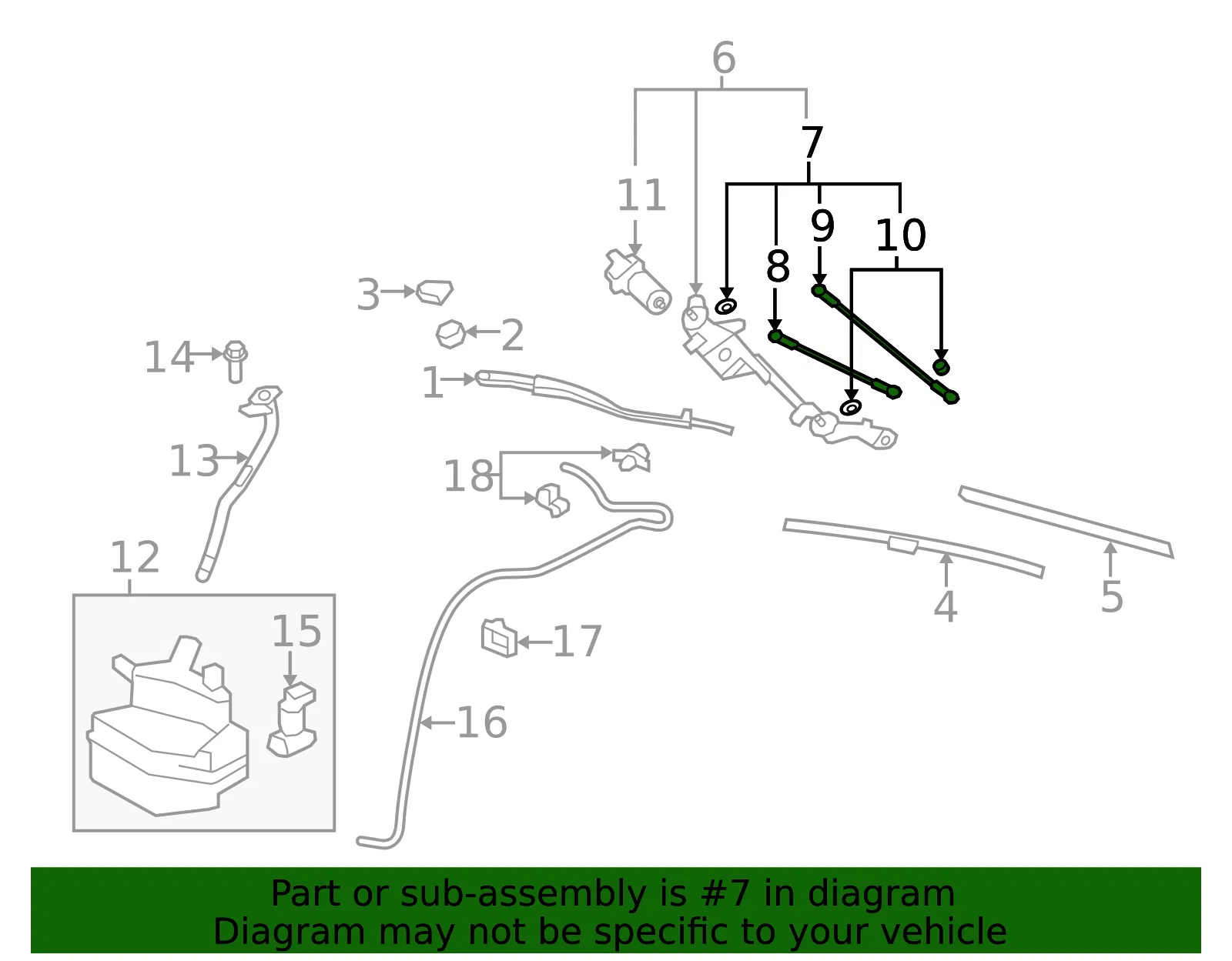 Wiper Linkage Assembly - Nissan (28840-JF30A) - view 2