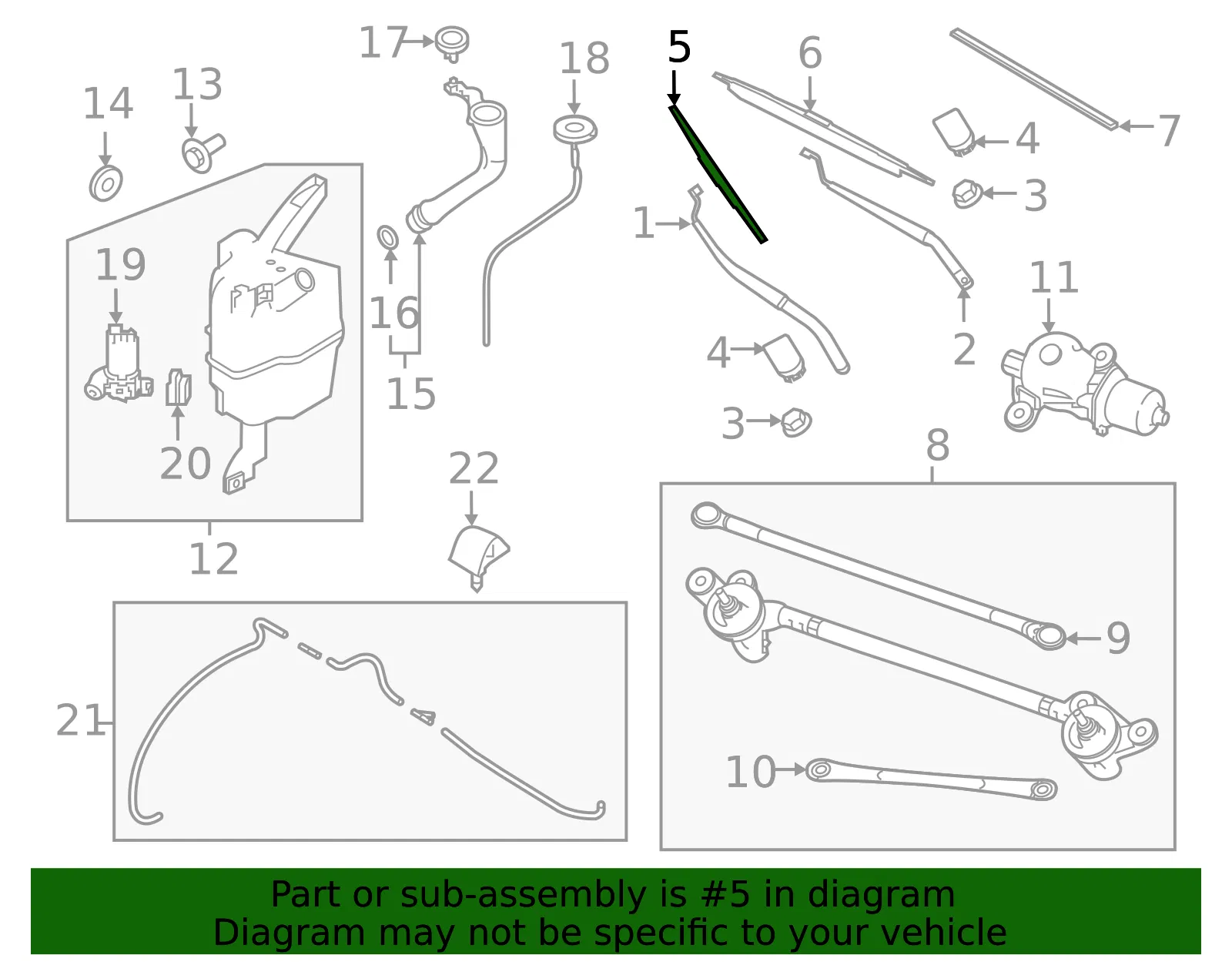 Wiper Blade - Nissan (28890-6MA1A) - view 2