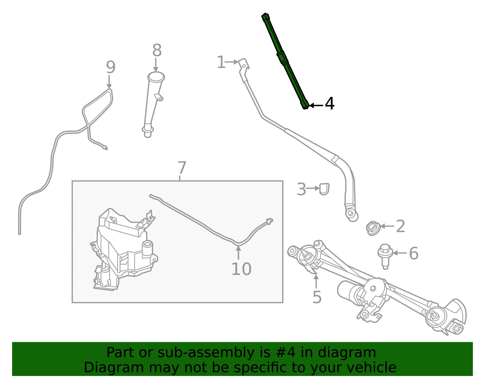 Wiper Blade - Nissan (28890-6SA0B) - view 2