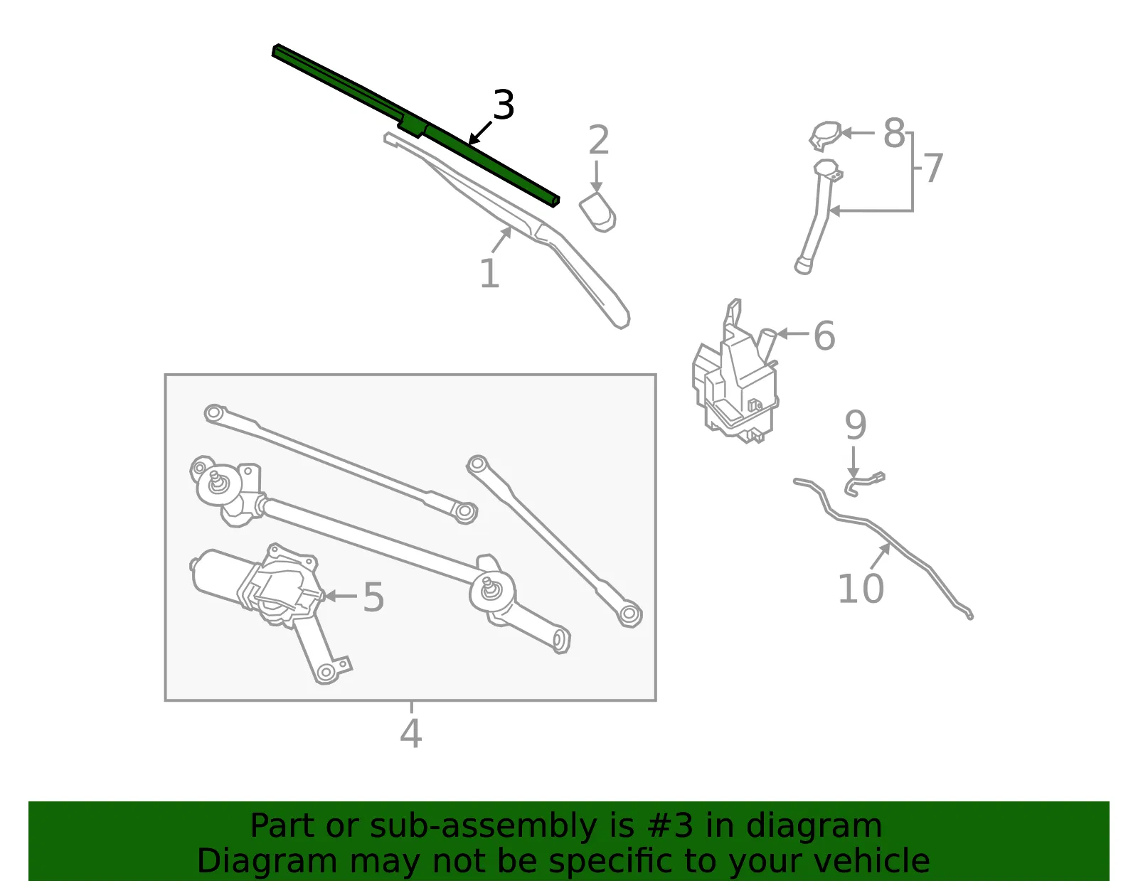 Wiper Blade - Nissan (28890-7BA0A) - view 2