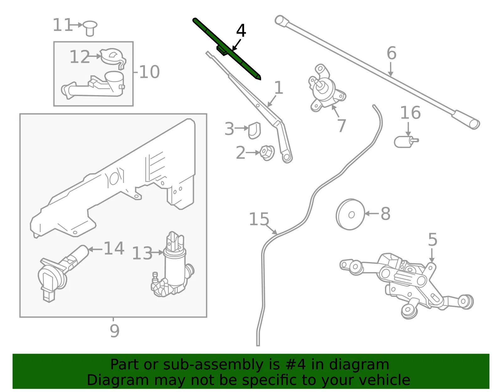 Wiper Blade - Nissan (28890-7JA0B) - view 2