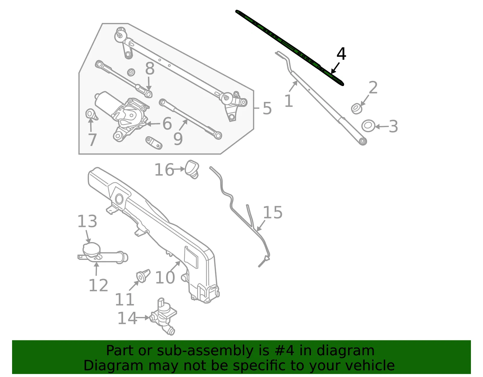 Wiper Blade - Nissan (28890-9BS1B) - view 2