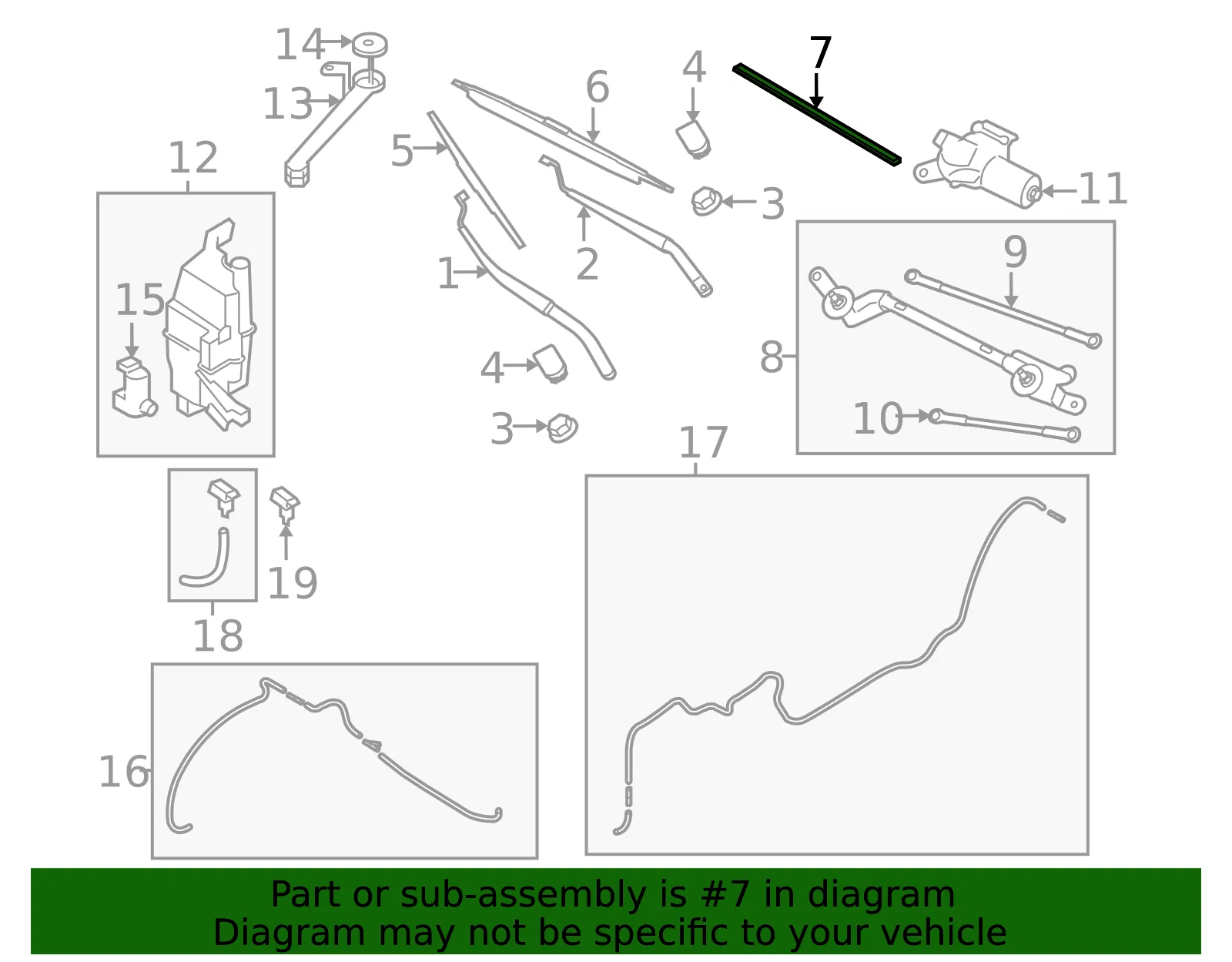 Wiper Blade Refill - Driver's Side (LH) - Nissan (28895-4CC1A) - view 2