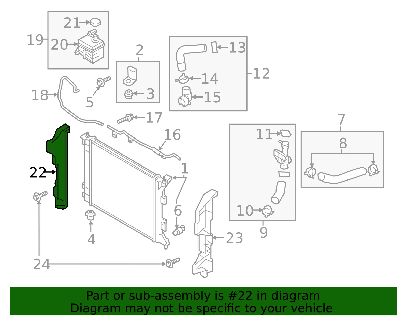 Radiator Support Baffle - Kia (29135-B2500) - view 2