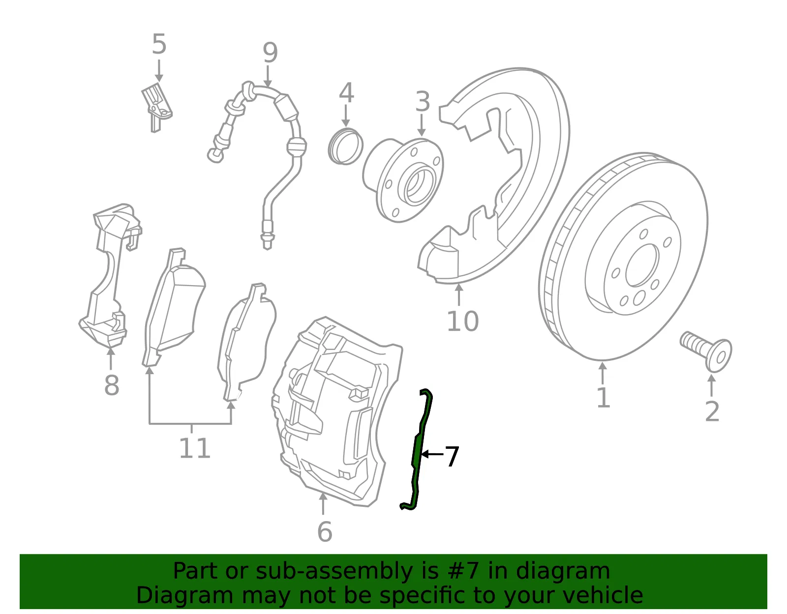 Caliper Spring - Volvo (30671546) - view 3