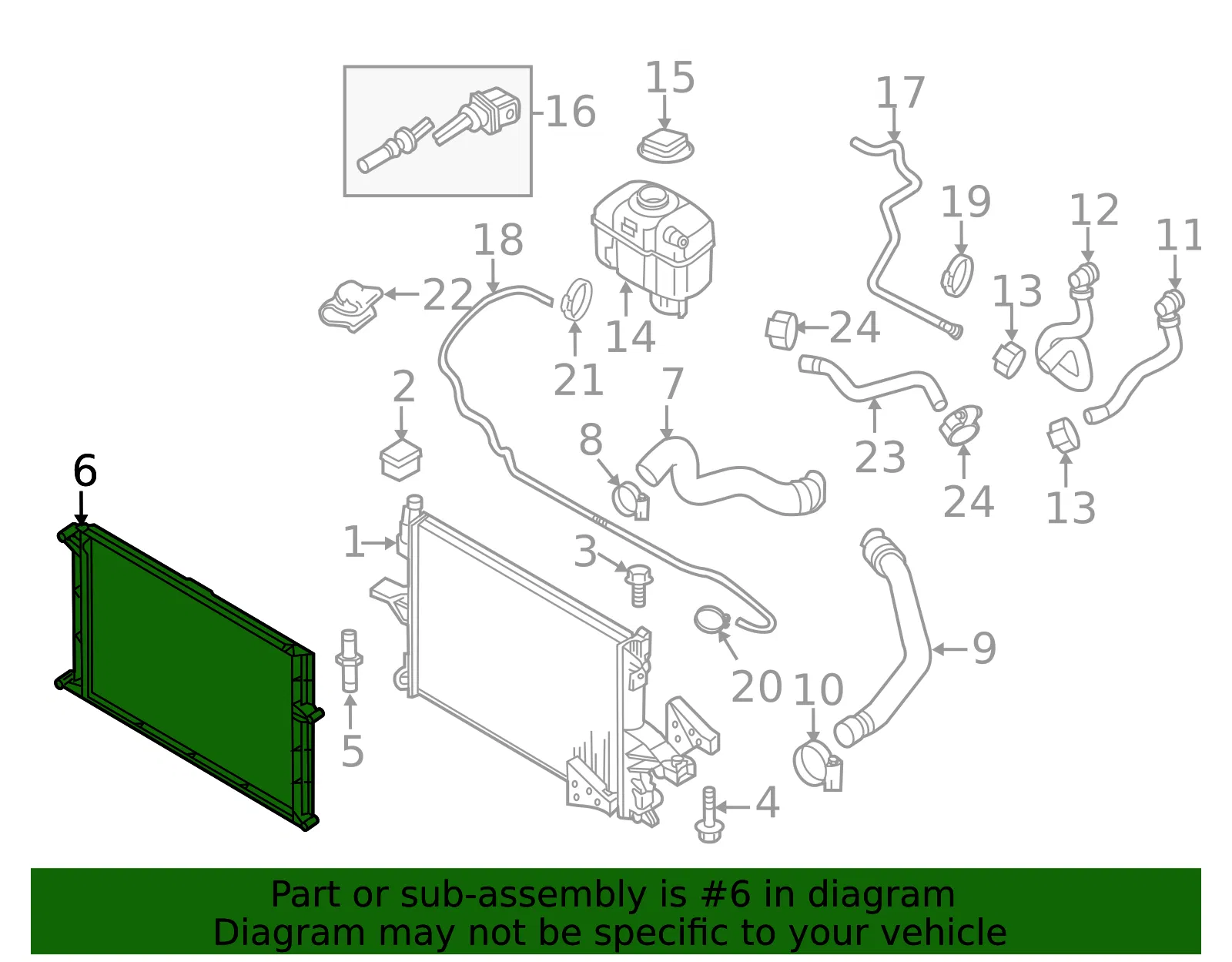 Radiator Support Panel - Volvo (30730523) - view 3