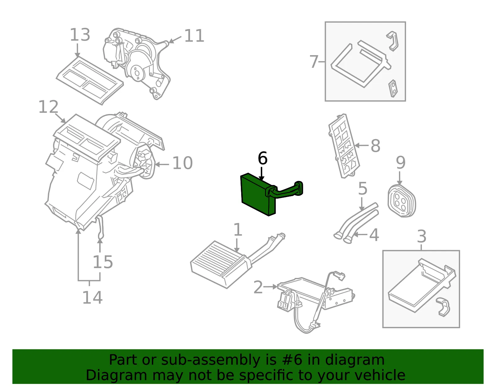 Evaporator Core - Volvo (30767329) - view 2