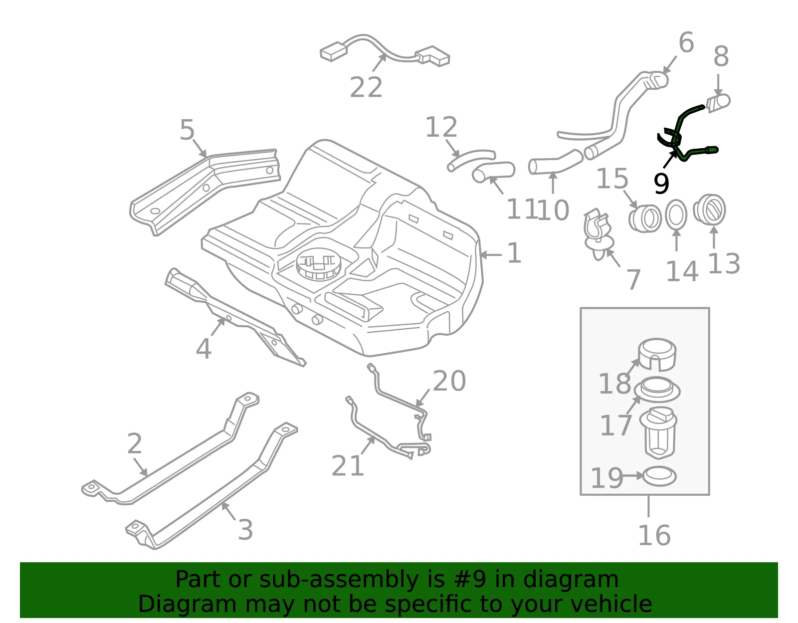 Filter Hose - Volvo (30882757) - view 2
