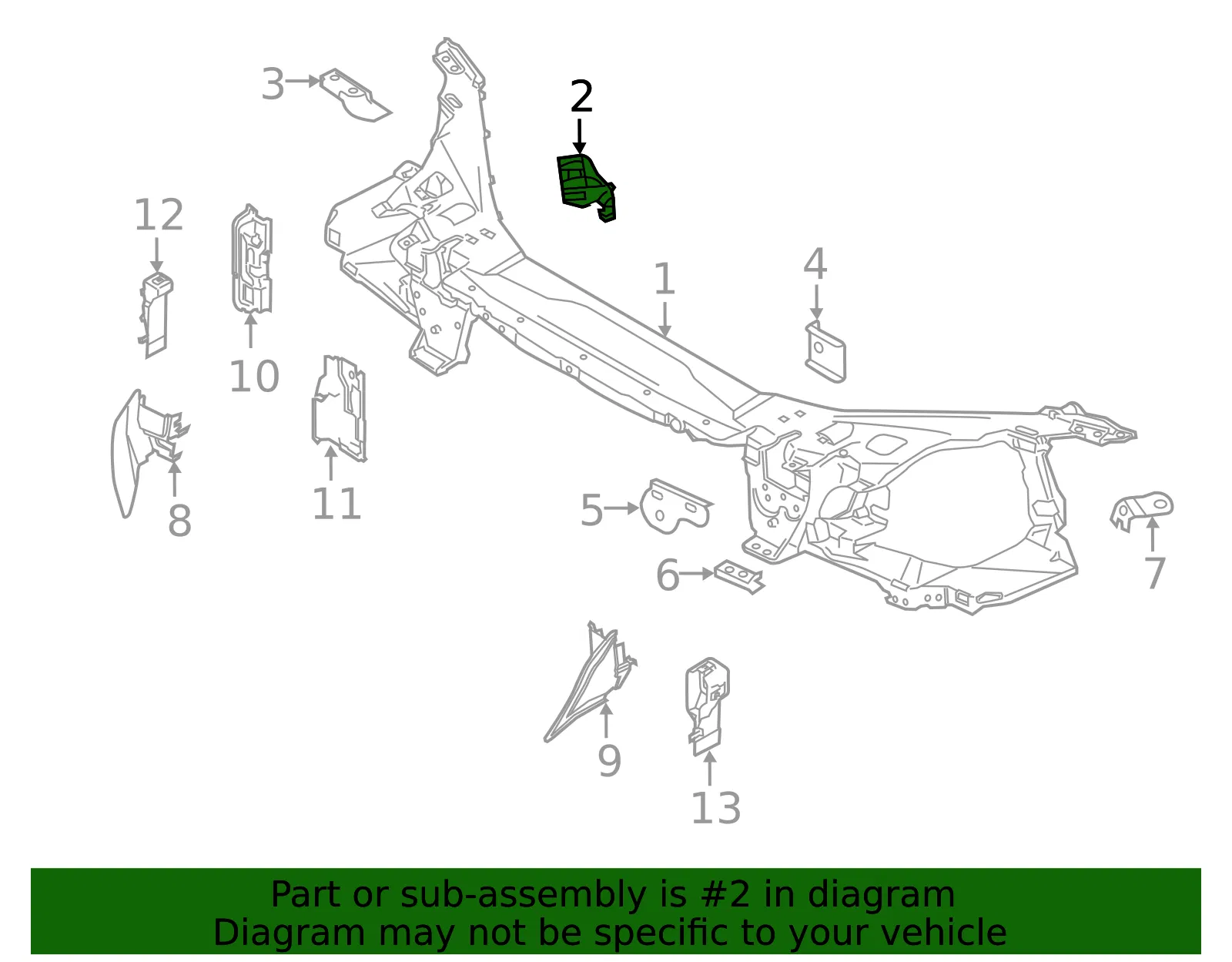 Radiator Support Bracket - Volvo (31276345) - view 3
