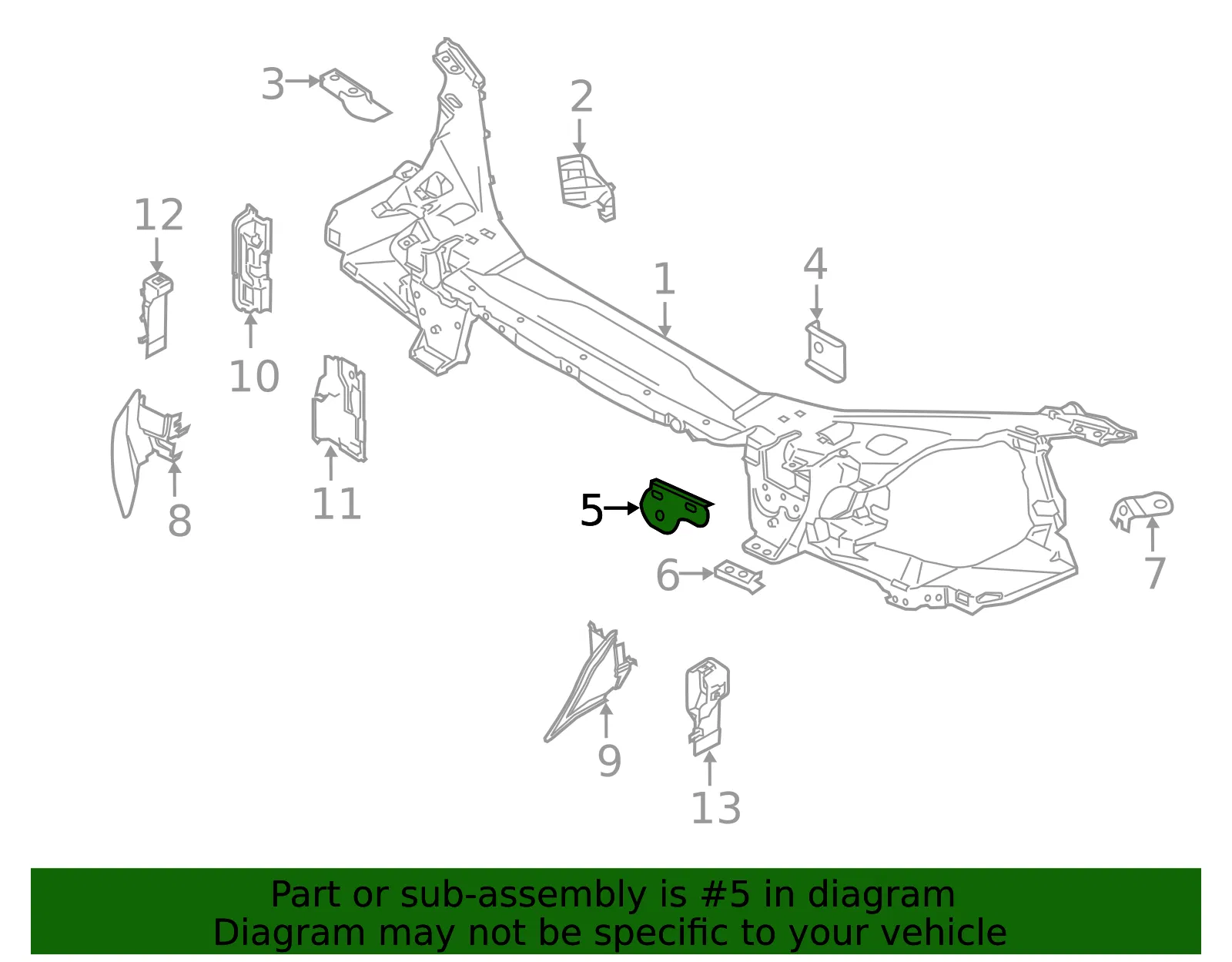 Radiator Support Bracket - Volvo (31299043) - view 3
