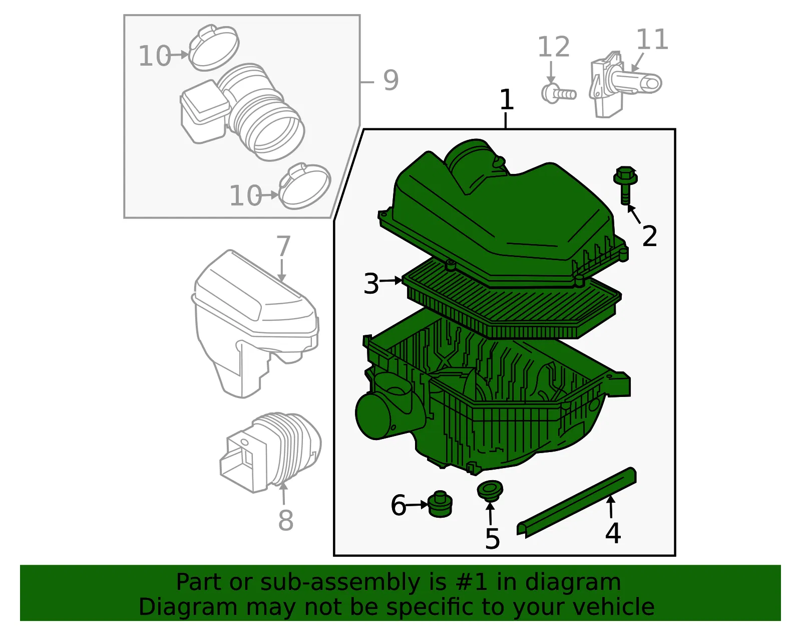 Air Filter And Housing Assembly - Volvo (31338028) - view 2