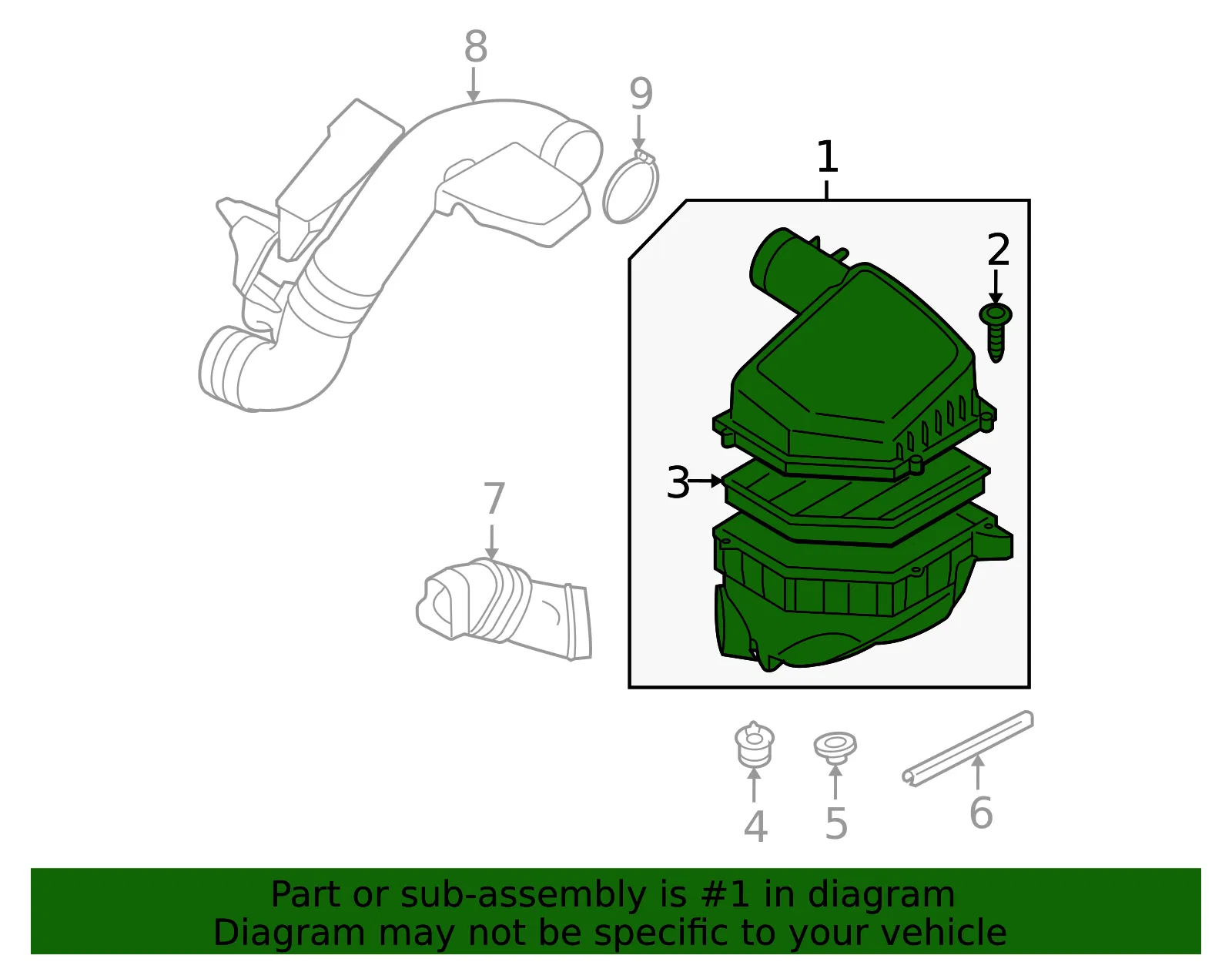 Air Filter And Housing Assembly - Volvo (31338030) - view 3