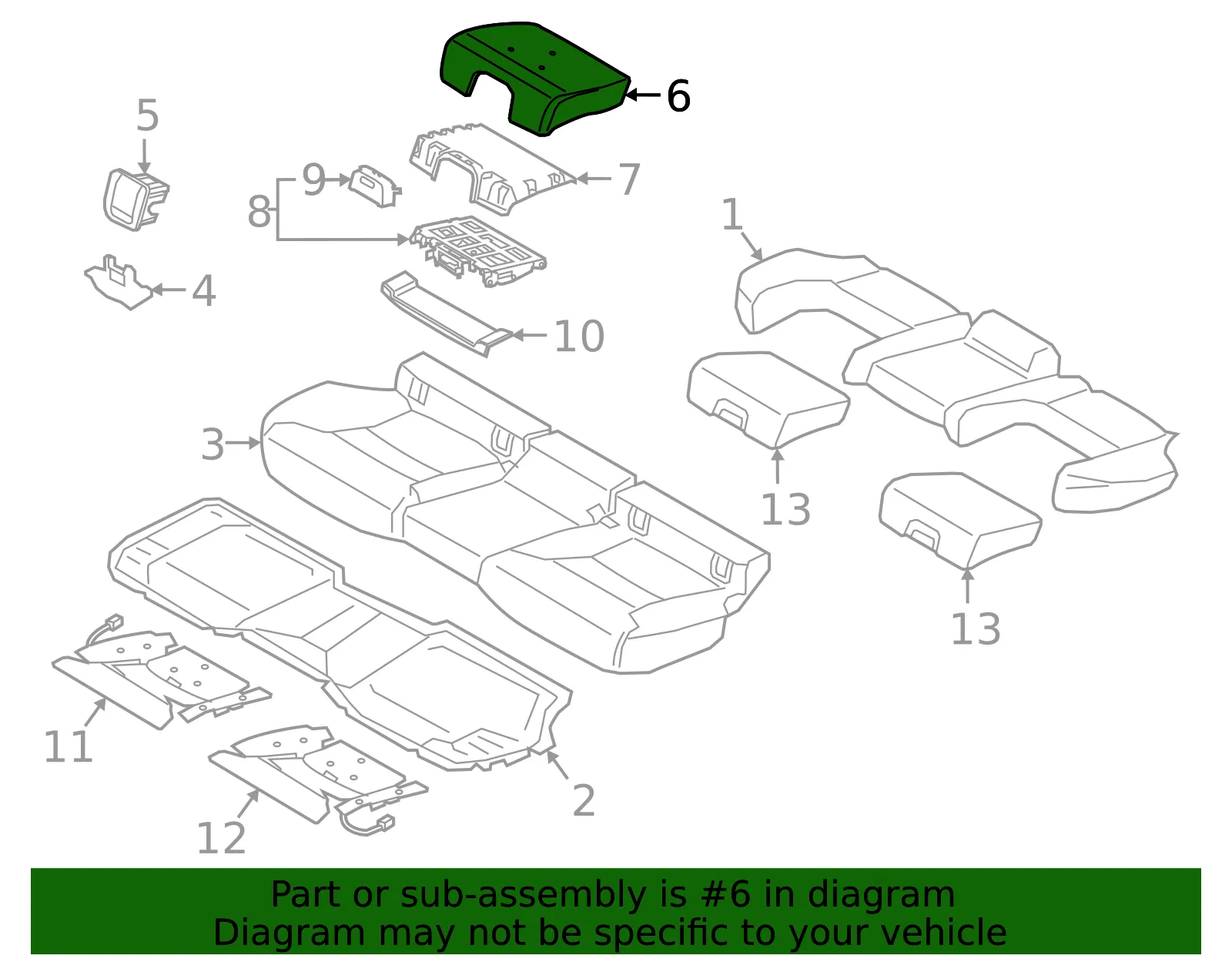 Bolster Pad - Volvo (31379186) - view 2
