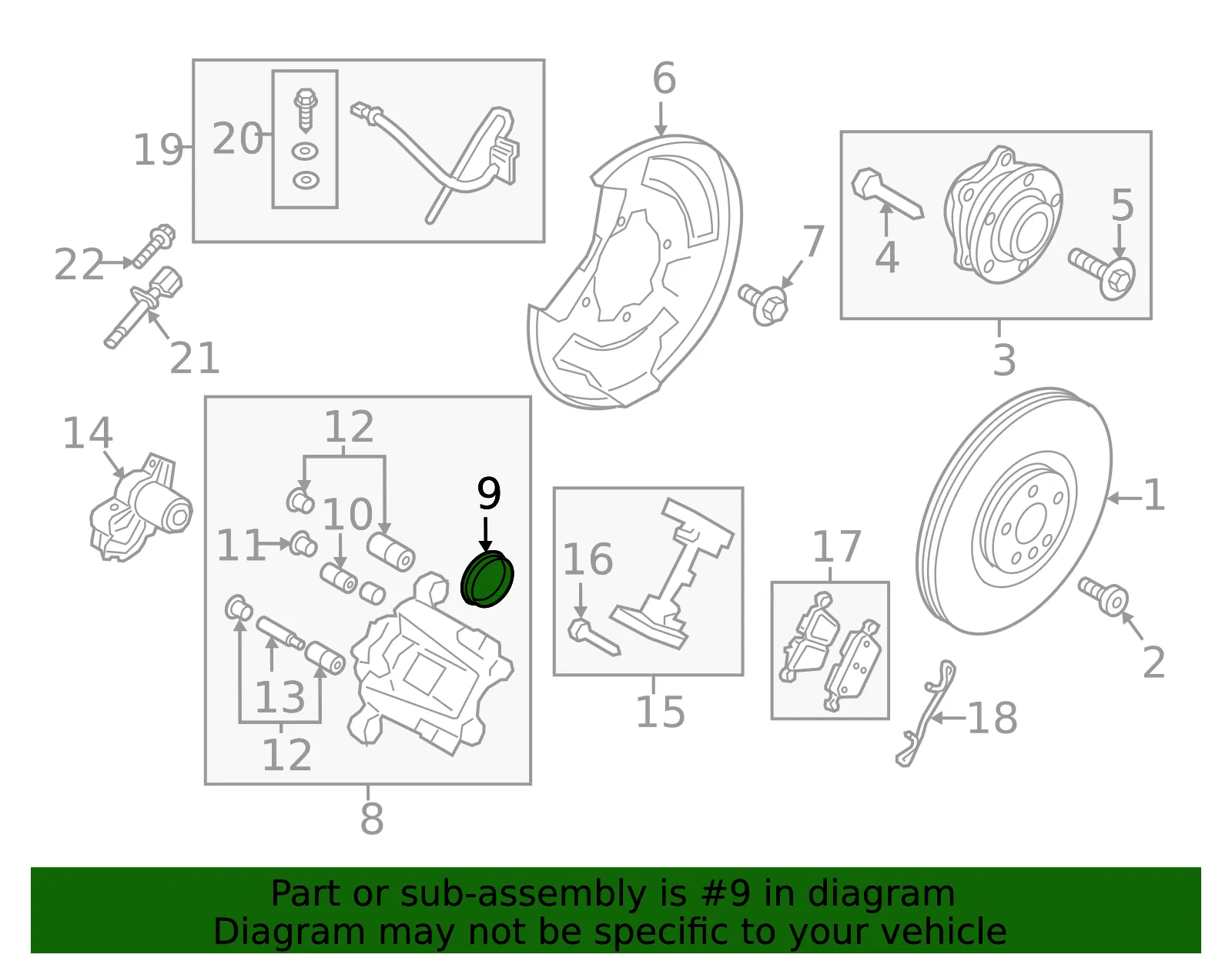 Caliper Seal - Volvo (31400425) - view 2