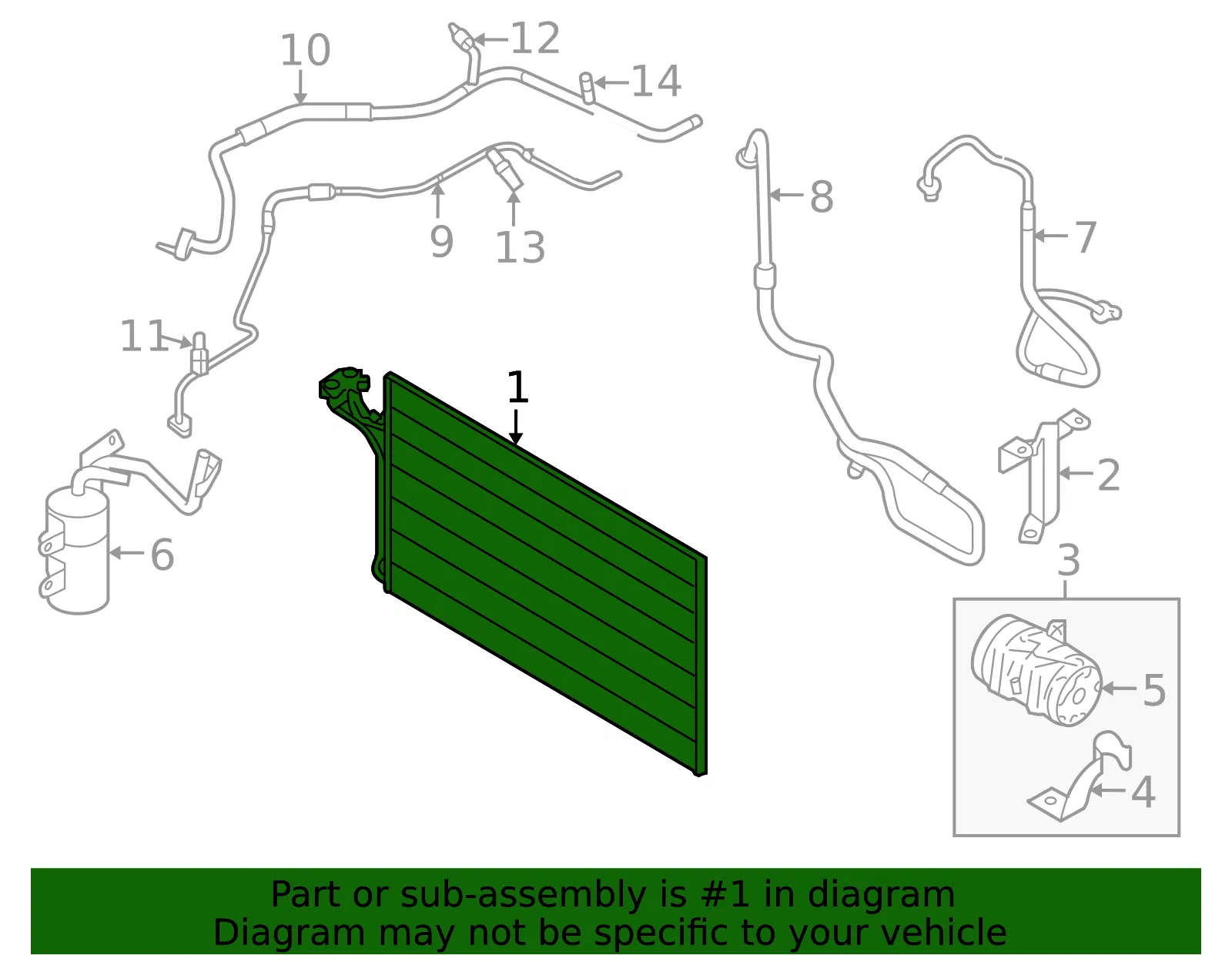 A/C Condenser - Volvo (31418515) - view 2