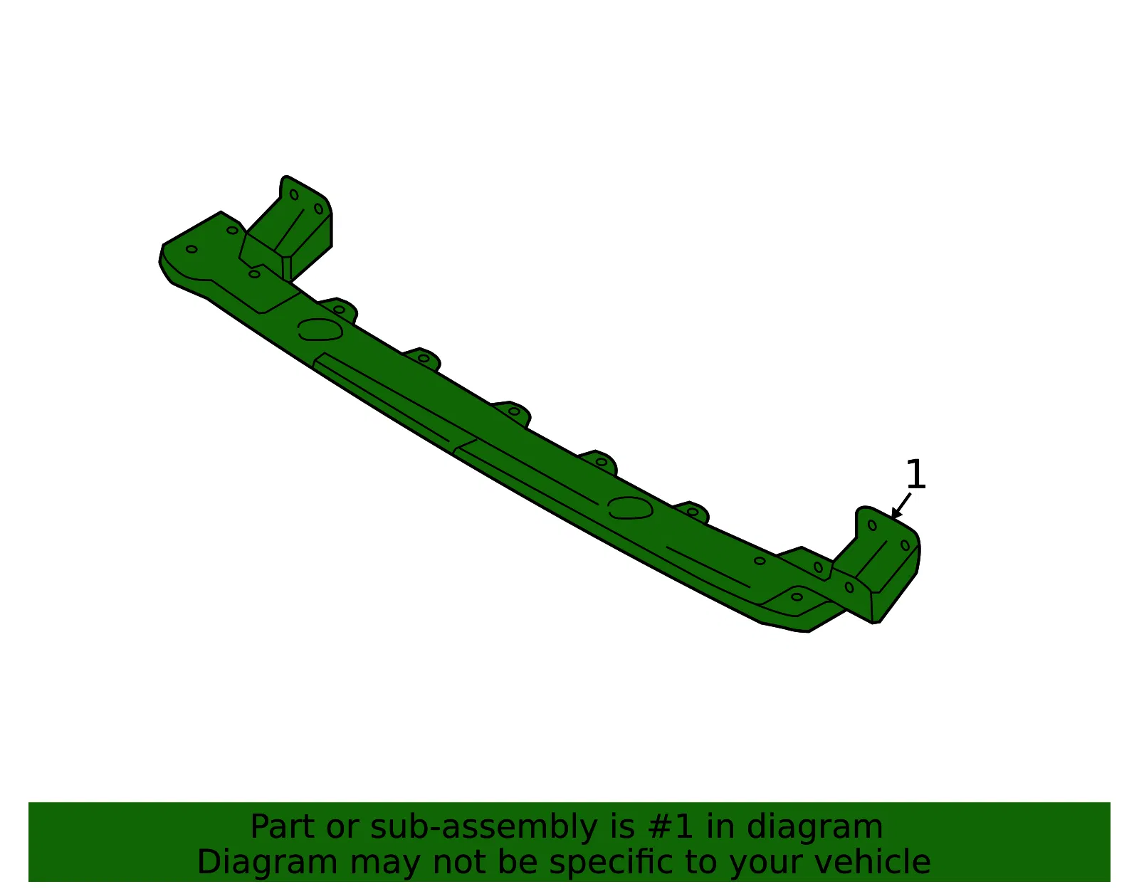 Radiator Support Tie Bar - Volvo (32377780) - view 2