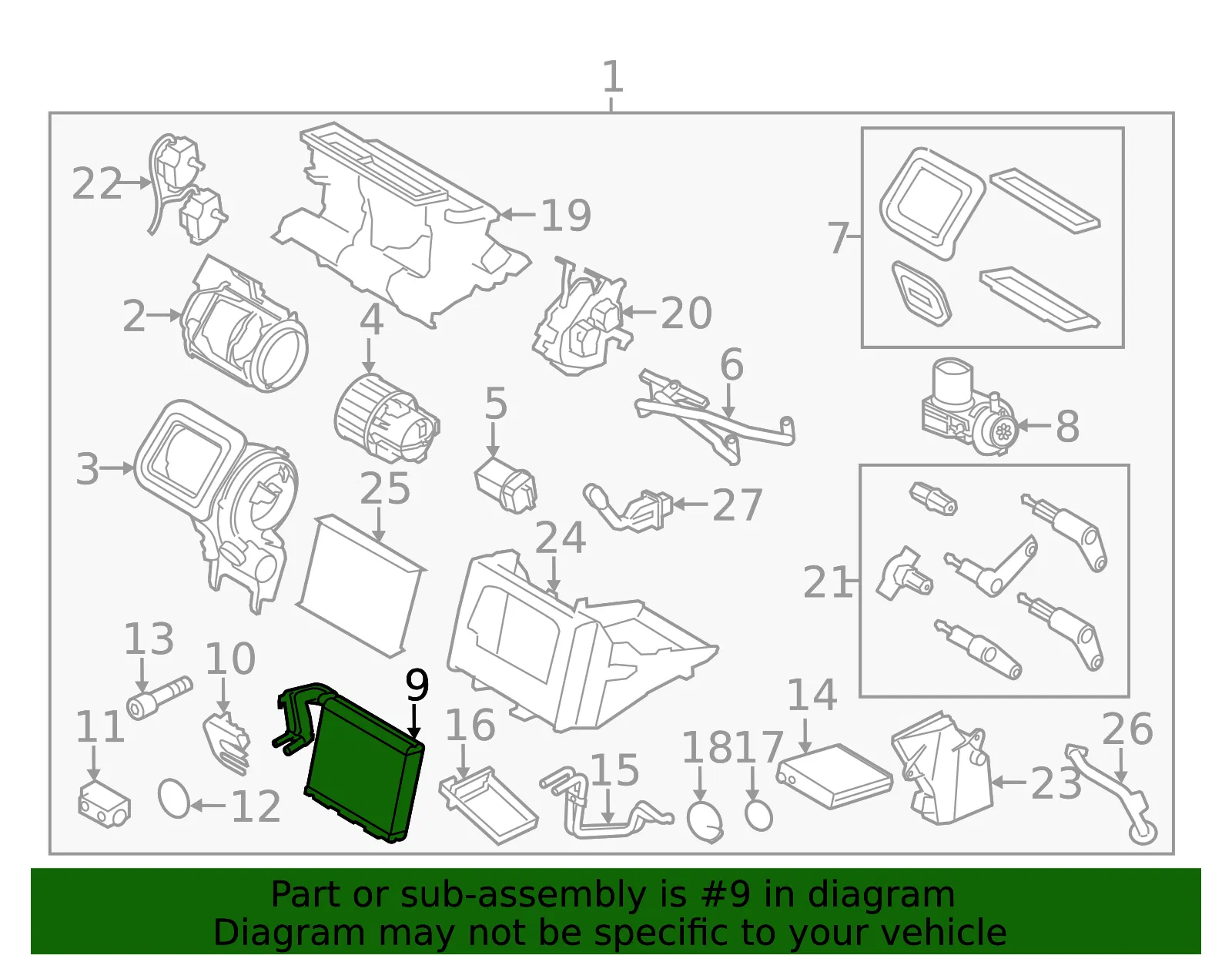 Evaporator Core - Volvo (31436487) - view 3