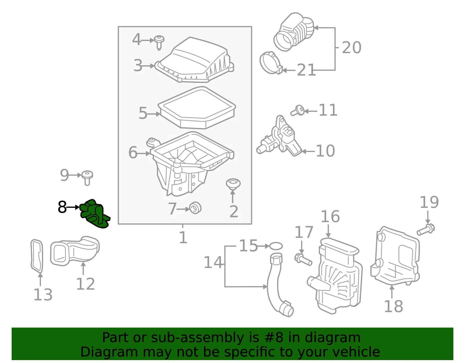 Air Cleaner Bracket - Volvo (31460033) - view 2