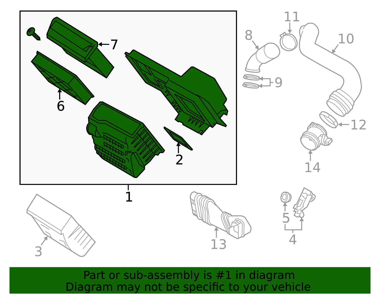 Air Filter And Housing Assembly - Volvo (31460390) - view 3