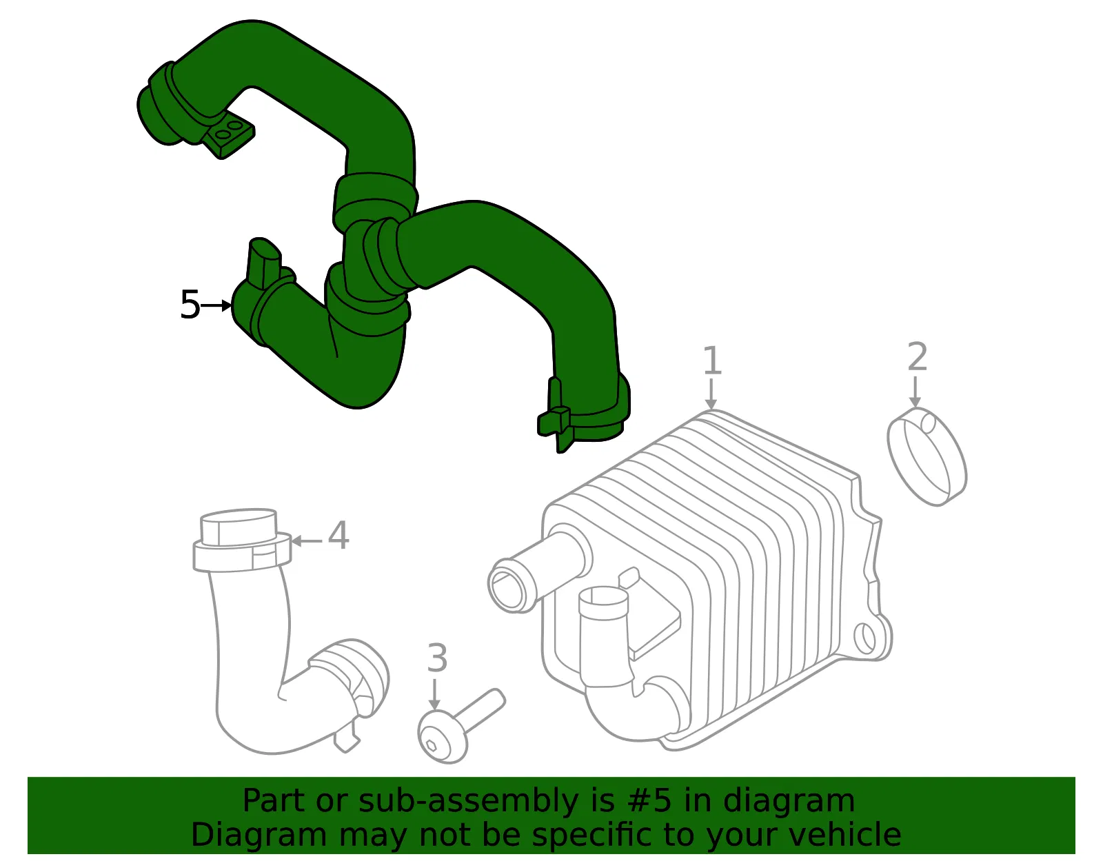 Radiator Coolant Hose - Volvo (31493282) - view 2