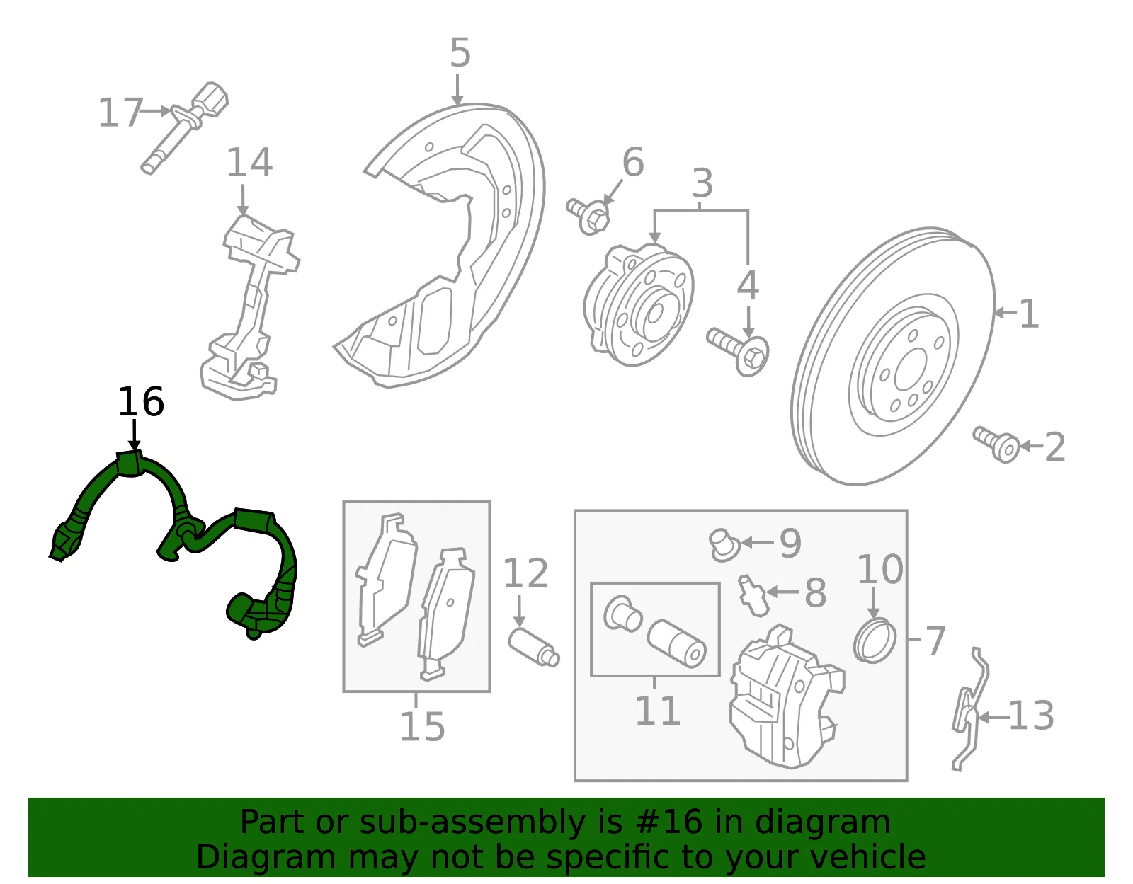 Brake Hydraulic Hose - Volvo (32302519) - view 2
