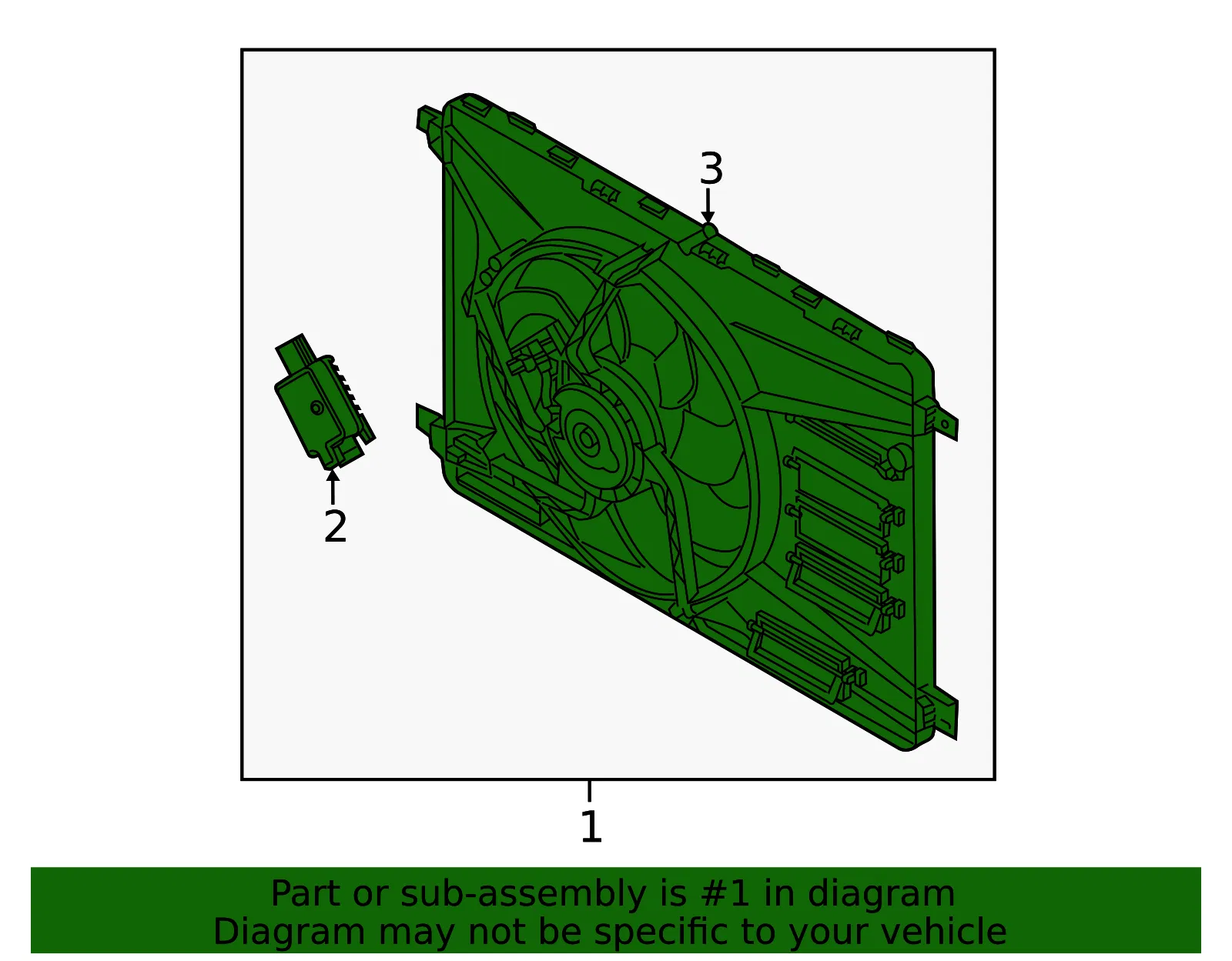 Engine Cooling Fan Assembly - Volvo (31686806) - view 2