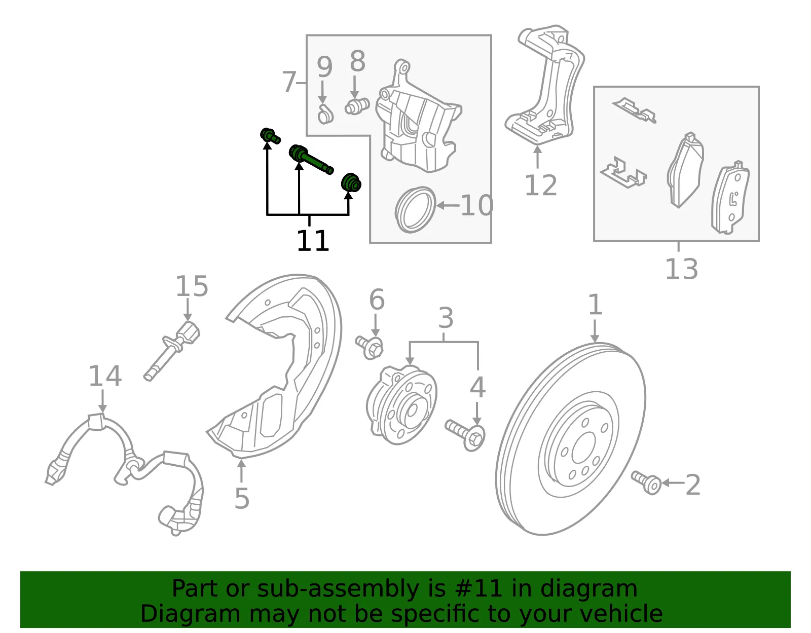 Caliper Bushing Kit - Volvo (31687524) - view 2