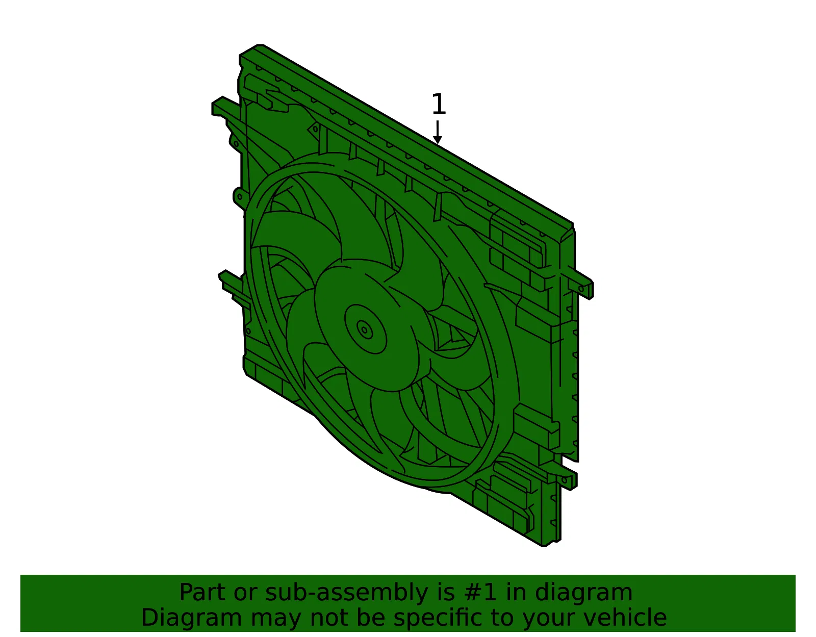 Engine Cooling Fan Assembly - Volvo (32249968) - view 2