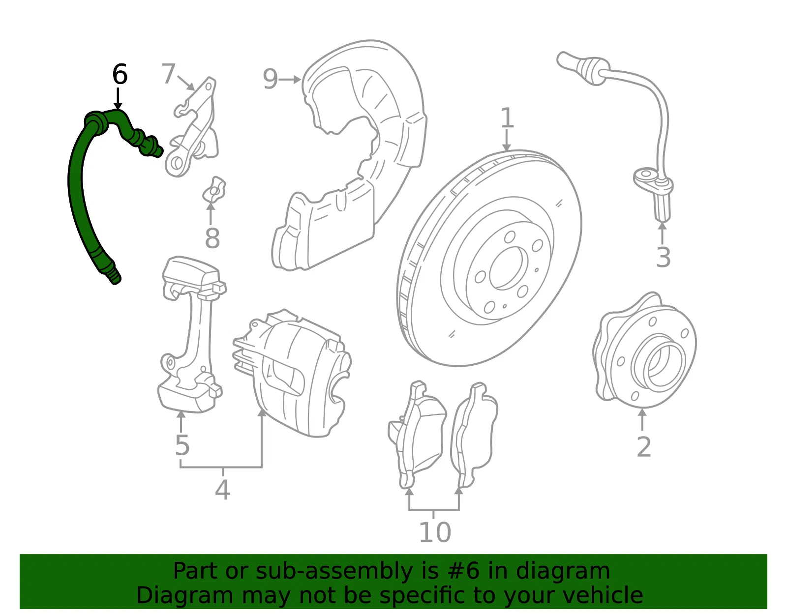 Brake Hose - Volvo (32246087) - view 3