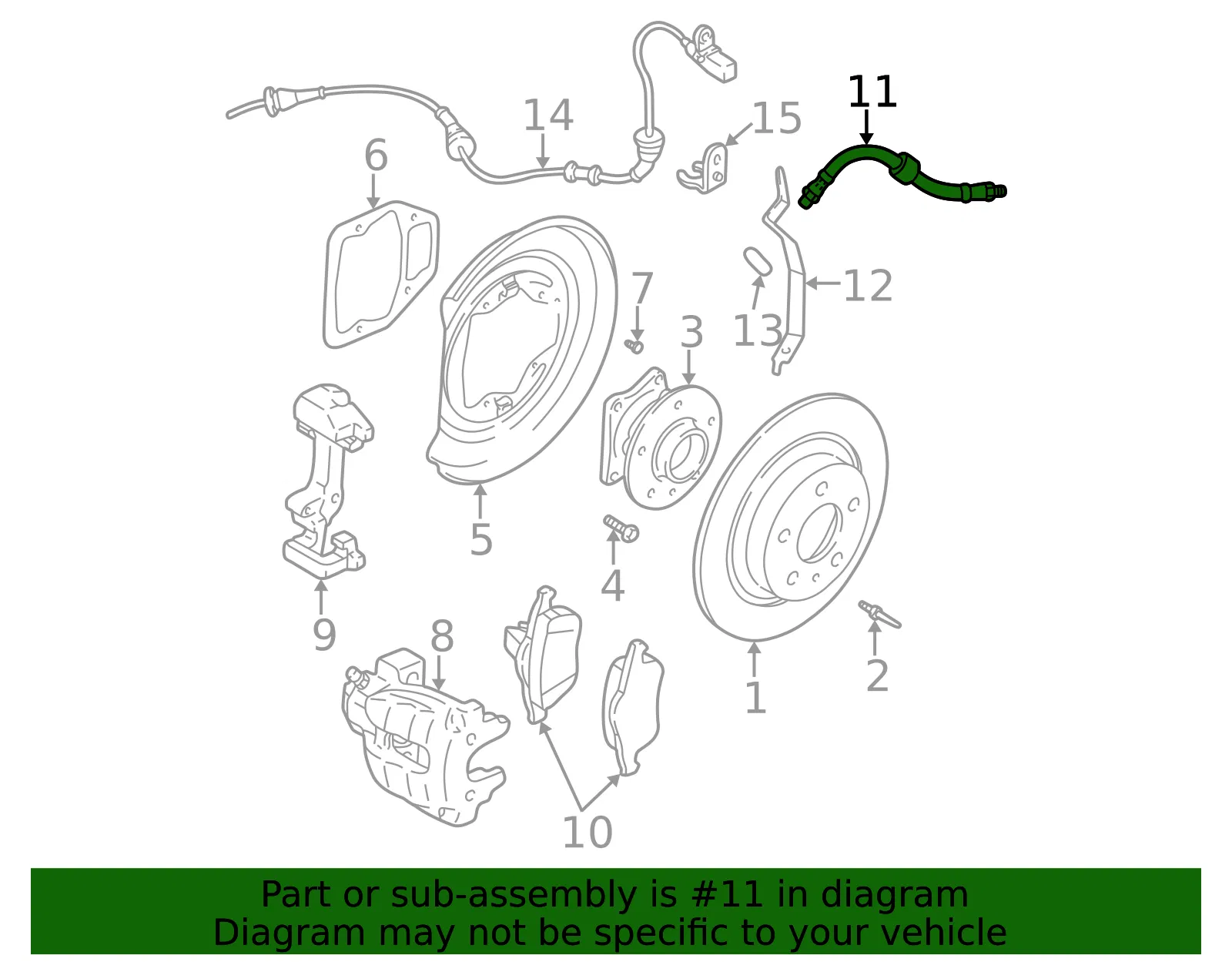 Brake Hydraulic Hose - Volvo (32246088) - view 3