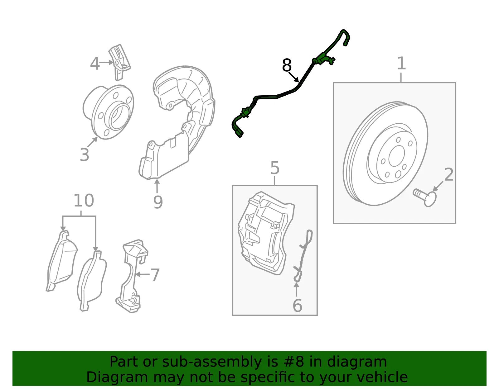 Brake Hose - Volvo (32246093) - view 3