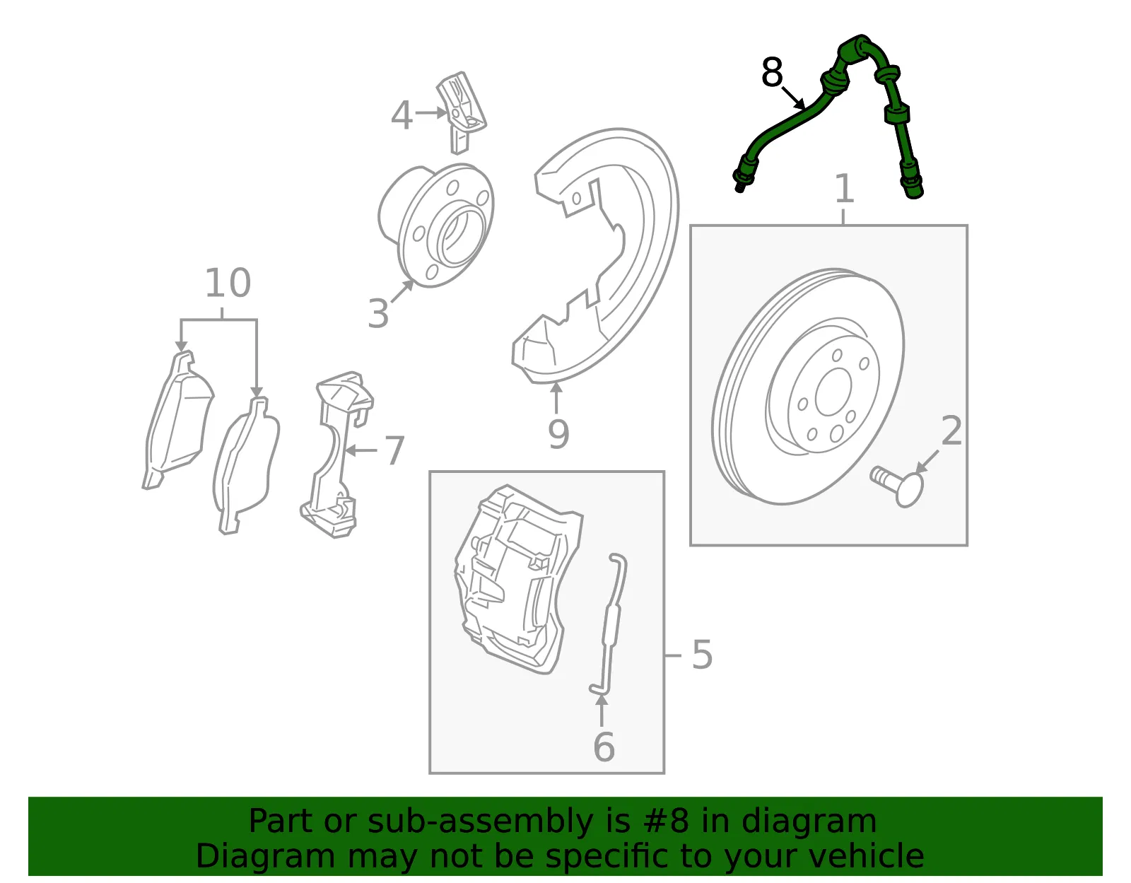 Brake Hose - Volvo (32246094) - view 2