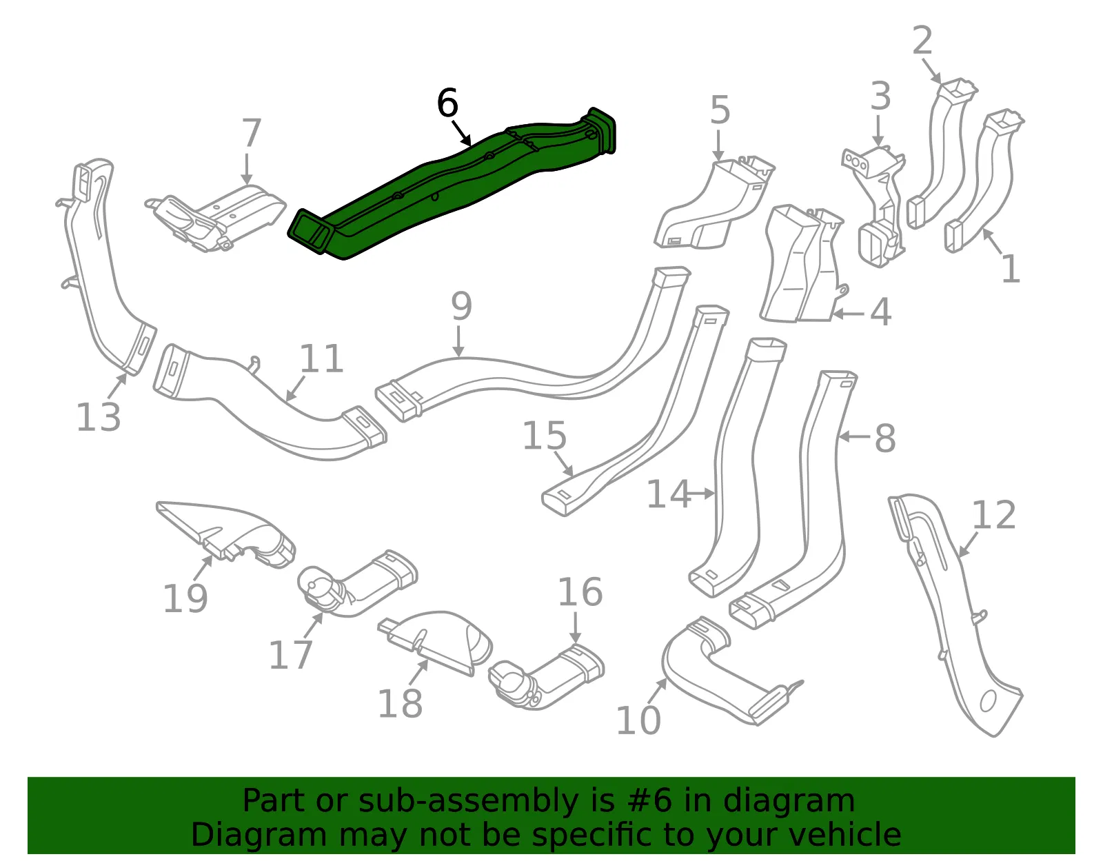 Rear Duct - Volvo (32260346) - view 2