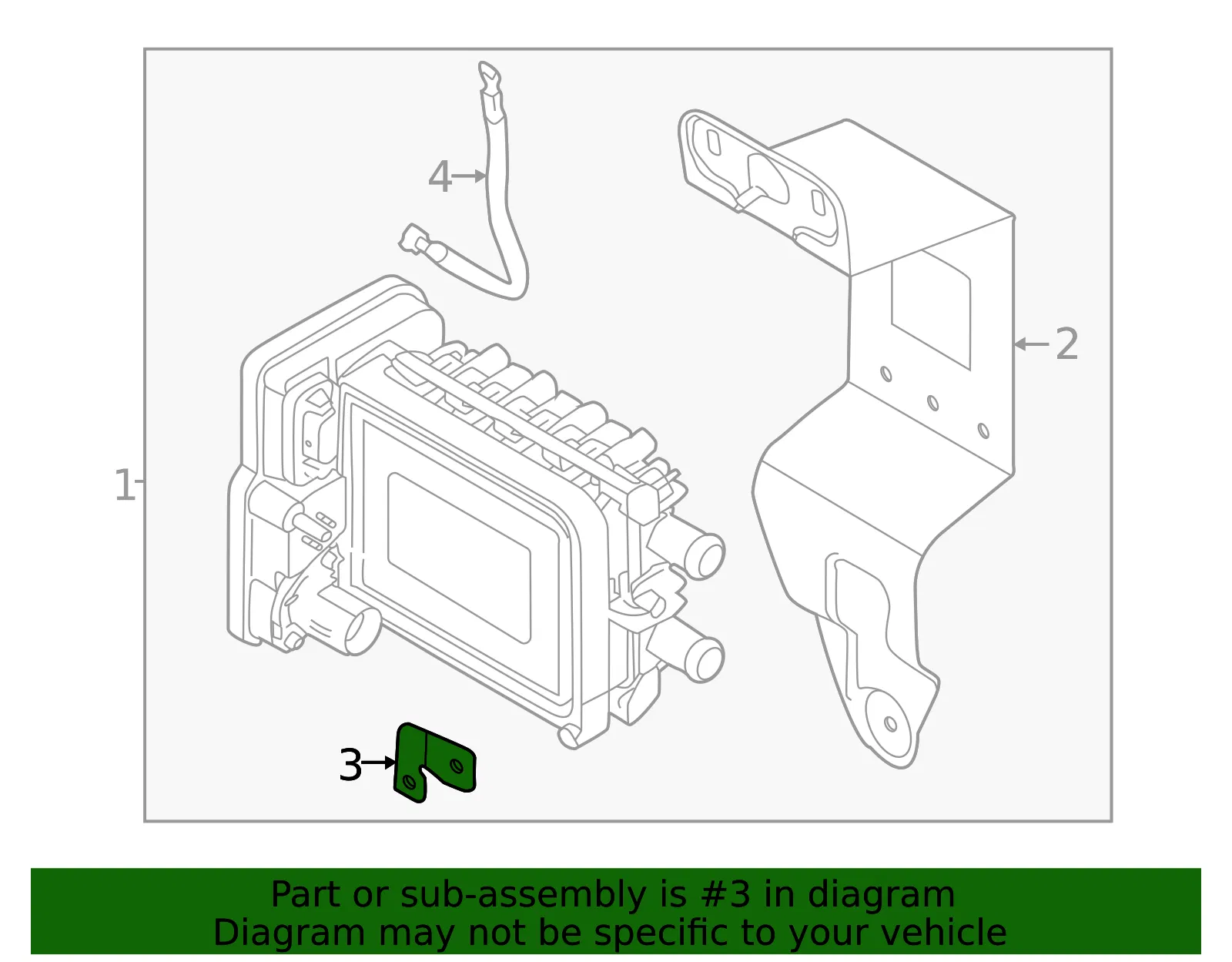 Heater Front Bracket - Volvo (32260986) - view 2