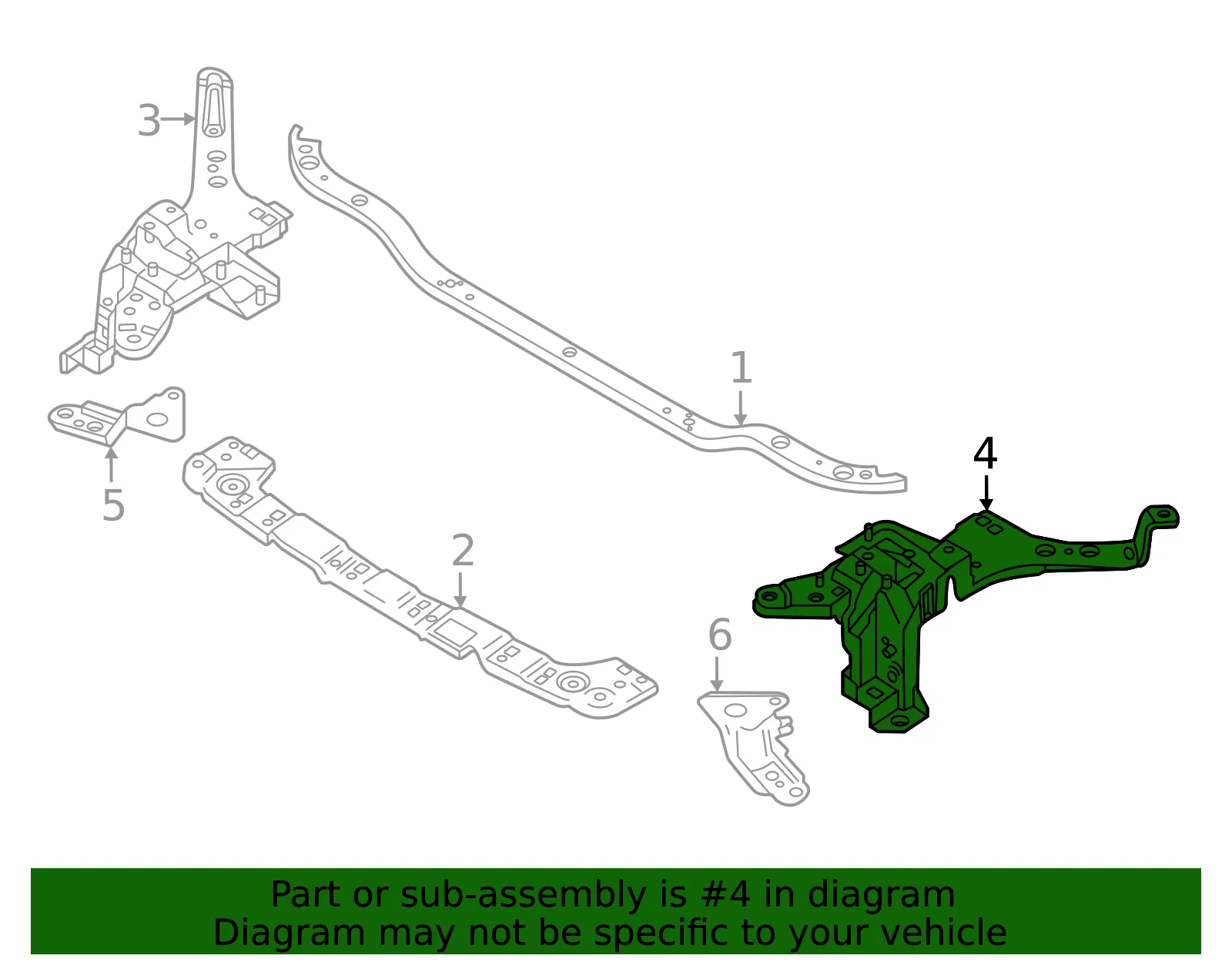 Radiator Support Side Panel - Volvo (32297499) - view 2
