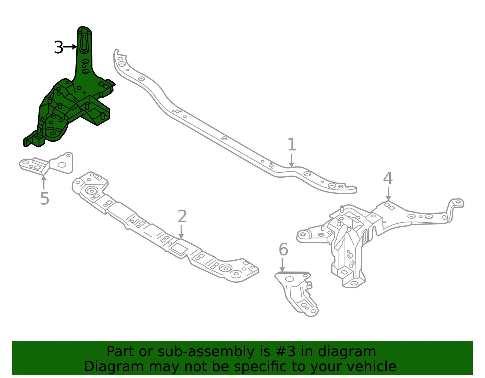 Radiator Support Side Panel - Volvo (32297500) - view 2