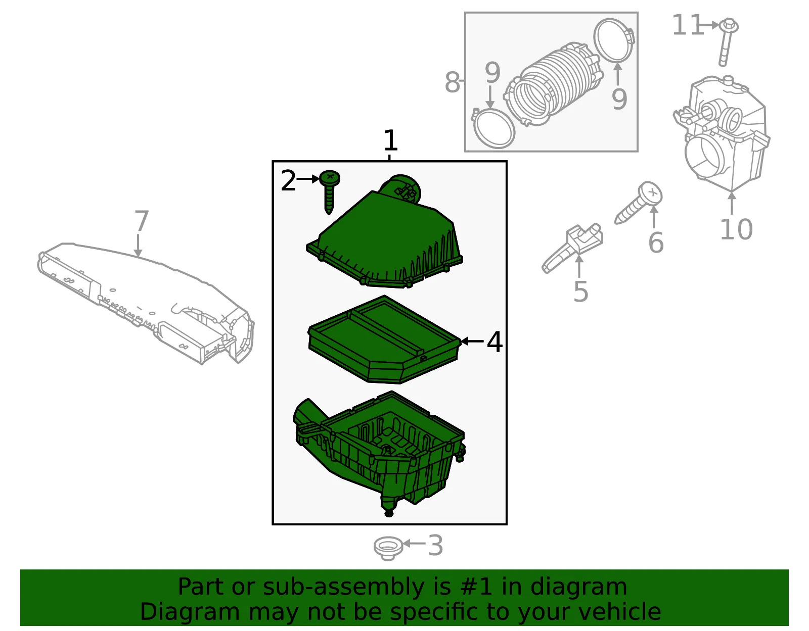 Air Filter And Housing Assembly - Volvo (32336642) - view 2