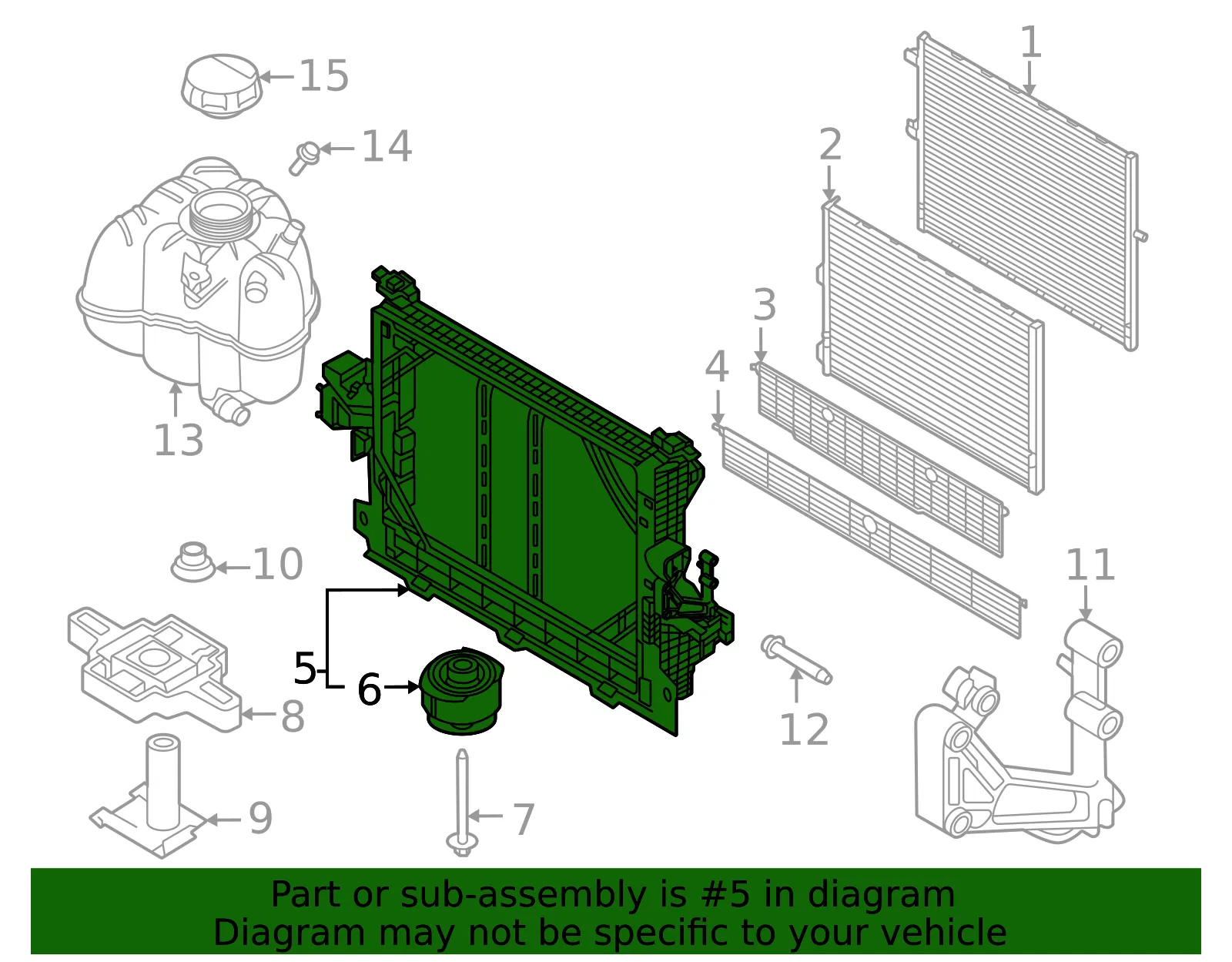 Radiator Support Panel - Volvo (32339356) - view 2