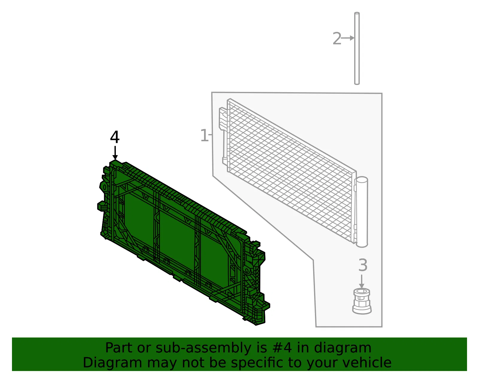 A/C Condenser Duct - Volvo (32339604) - view 2
