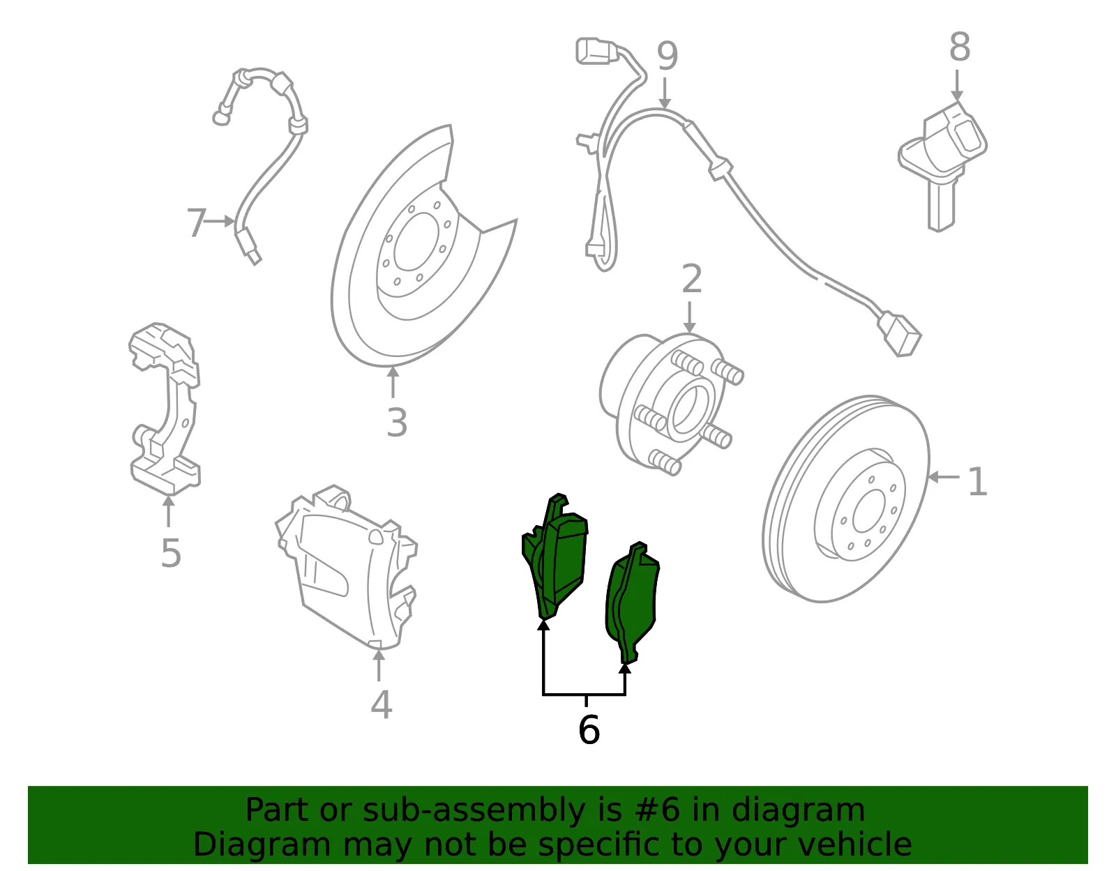 Disc Brake Pad Set - Volvo (32373152) - view 3
